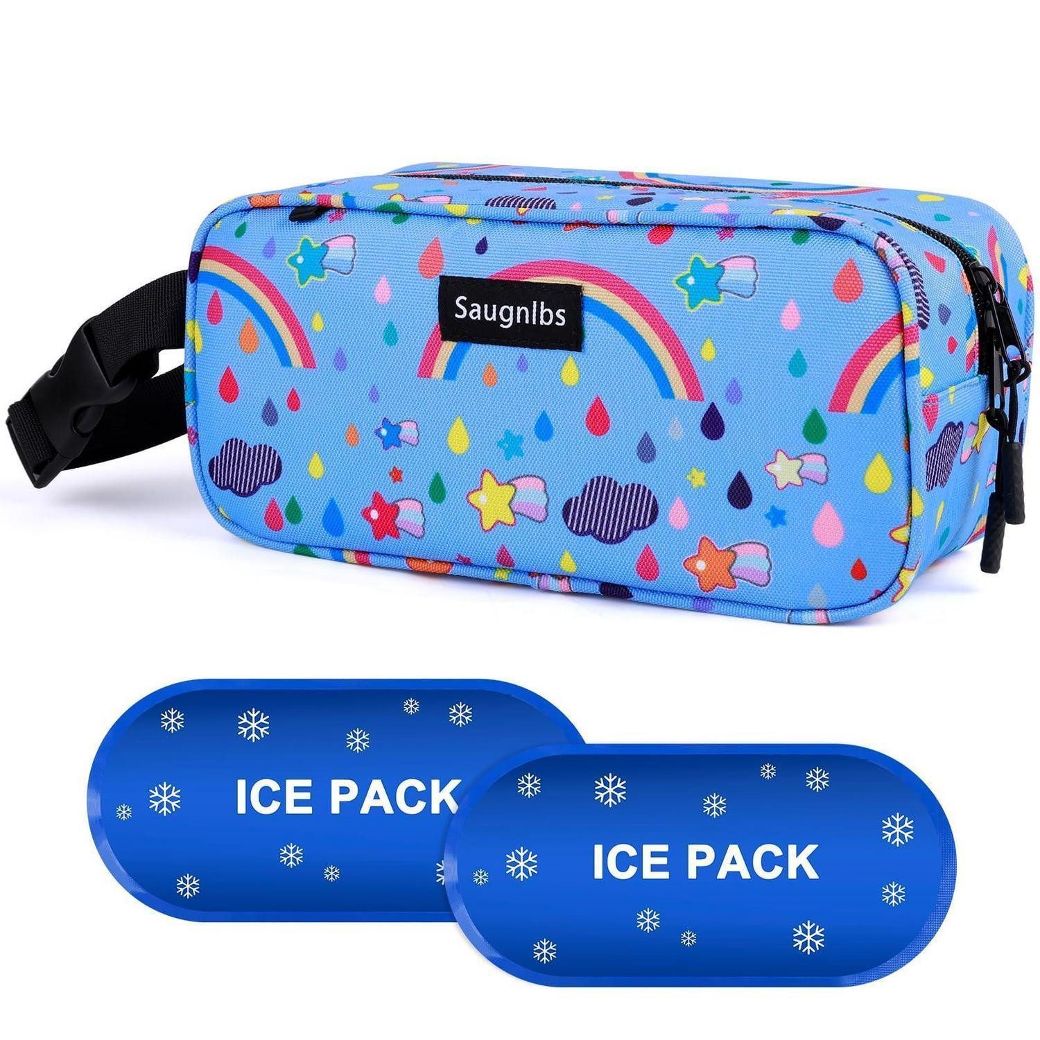 LuxusKollektion Kühltasche Kühltasche Mini Kühlakkus Lunch Gefrierbar Outdoor Regenbogen