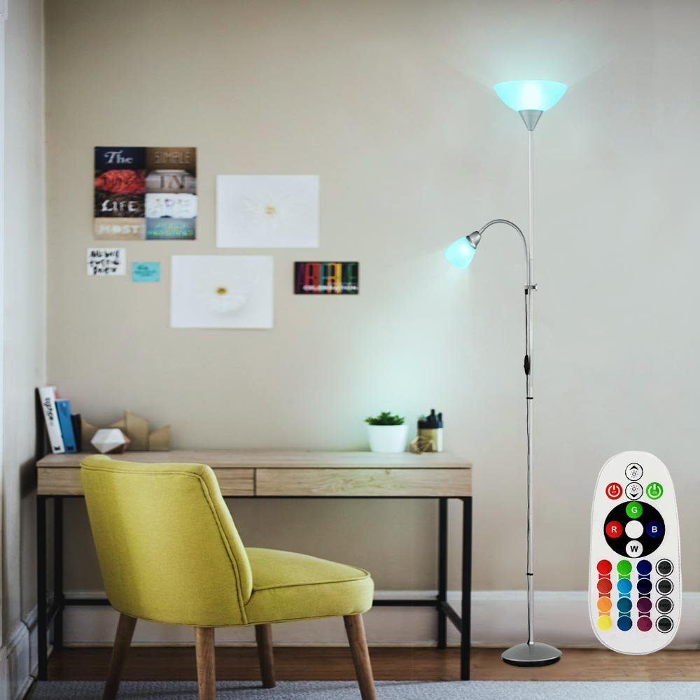 Stehlampe, Warmweiß, Fluter Steh Zimmer Wohn etc-shop Farbwechsel, Leuchte Leuchtmittel Decken inklusive, schaltbar Flexo LED