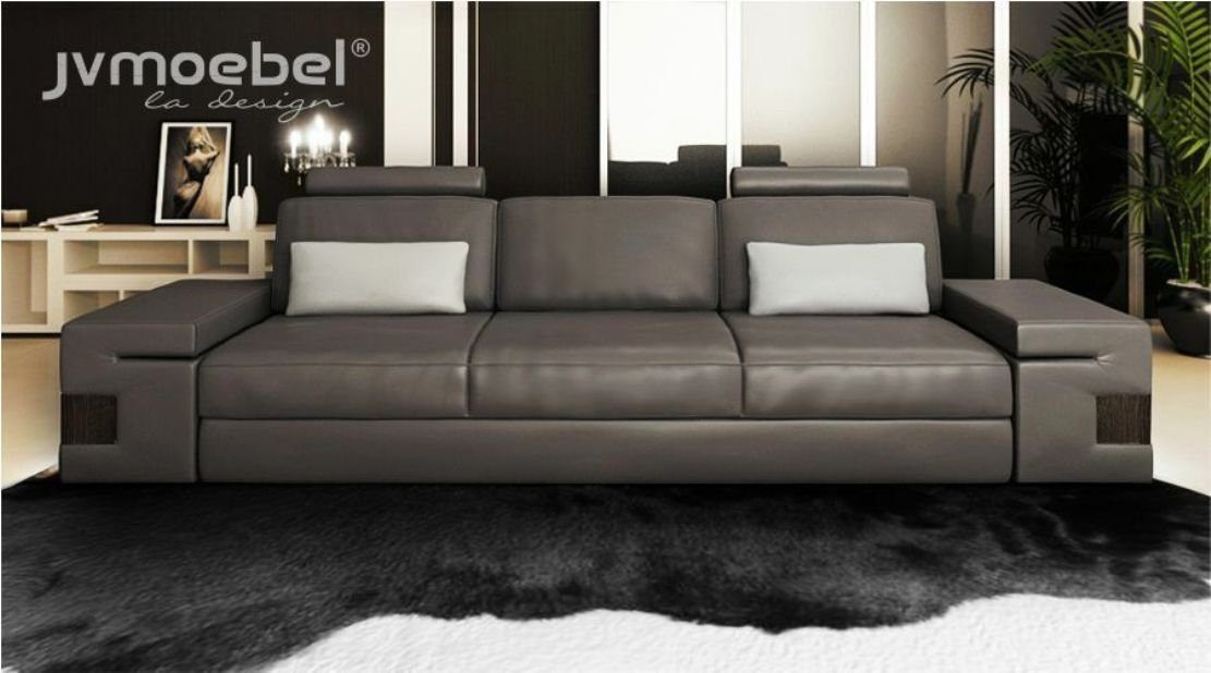 Couchen in Made graues Sofa Großes Textil Sitz Dreisitzer, Polser JVmoebel Europe Sofas 3 Sitzplatz