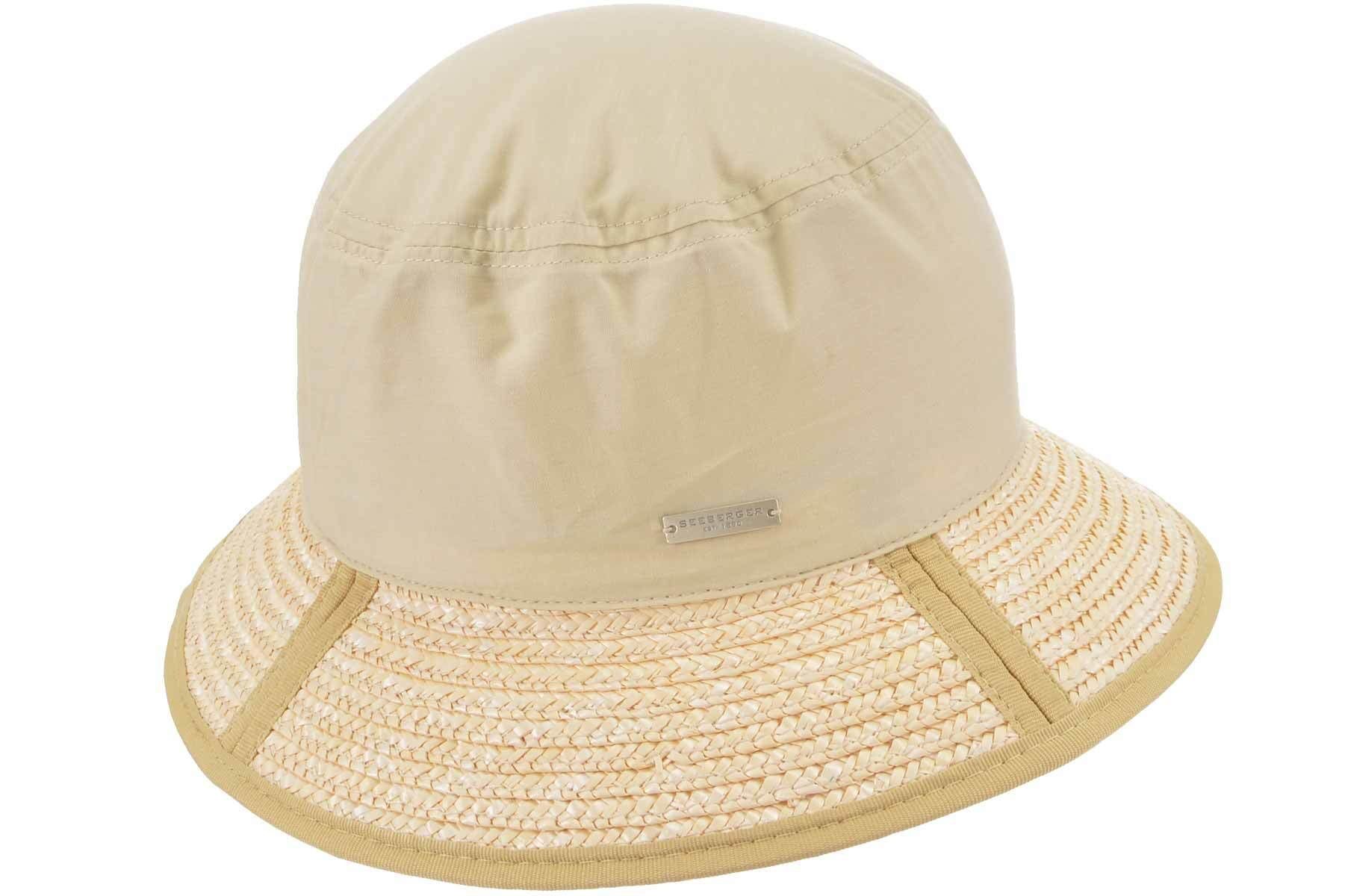Seeberger Sonnenhut Strohborte Fischerhut mit Stoffkopf günstig online kaufen