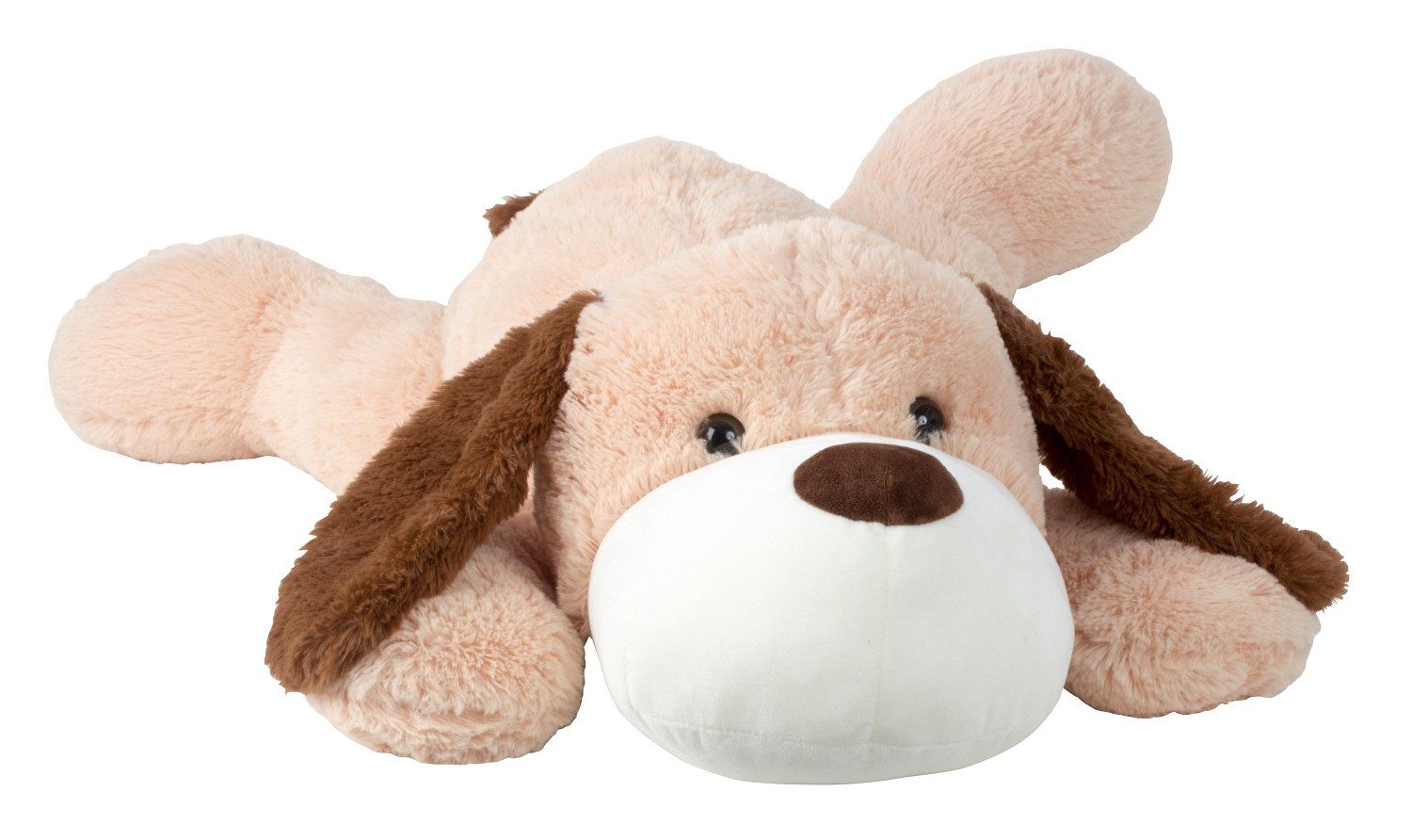 Geschenkestadl Kuscheltier XXL Hund 100cm – weiches liegendes Plüschtier Kuscheln & Entspannen (100cm grosser Plüschhund), weicher XXL Hund