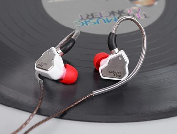 LINSOUL 7Hz Salnotes Zero HiFi 10 mm dynamischerTreibermitMetallverbundmembran In-Ear-Kopfhörer (N52 Magnet und feinabgestimmte Technik für glatten, verzerrungsfreien Sound., Edelstahl-Frontplatte, abnehmbares 2-poliges OFC-Kabel)