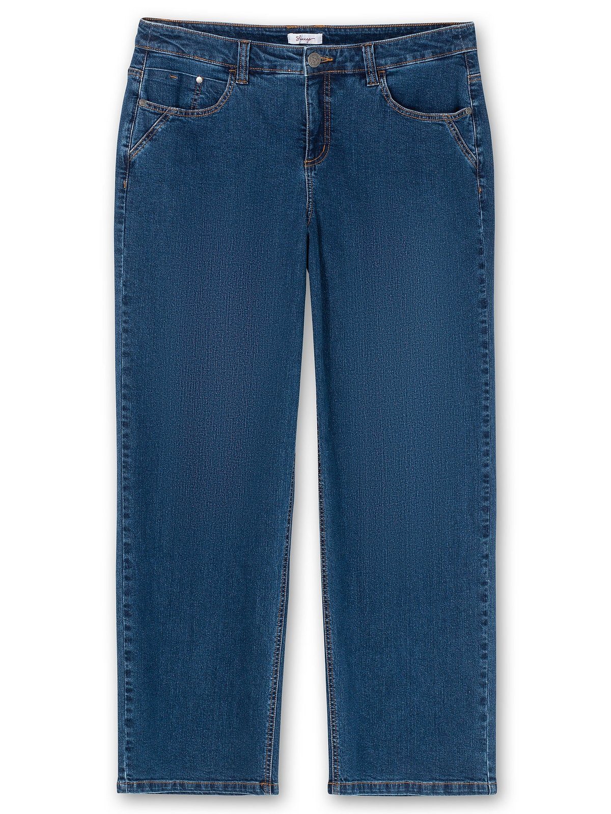 Waden Große Weite ELLA Denim Jeans Oberschenkel kräftige blue und dark Sheego für Größen