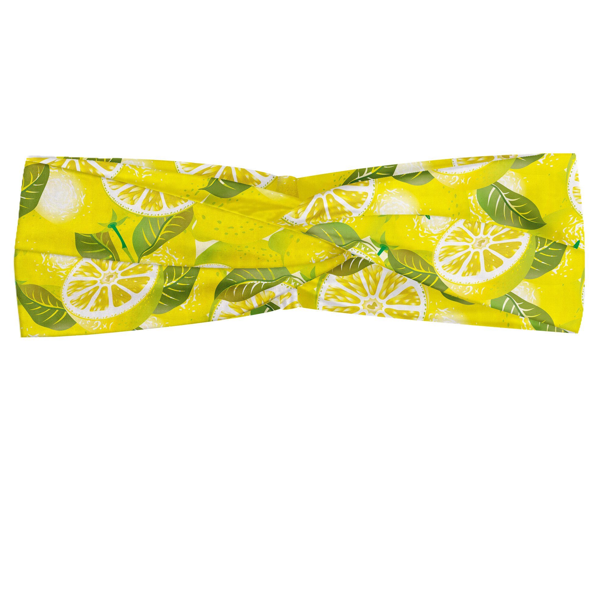Abakuhaus Stirnband Elastisch und Angenehme alltags accessories Frühling Frische Zitronen mit Blättern