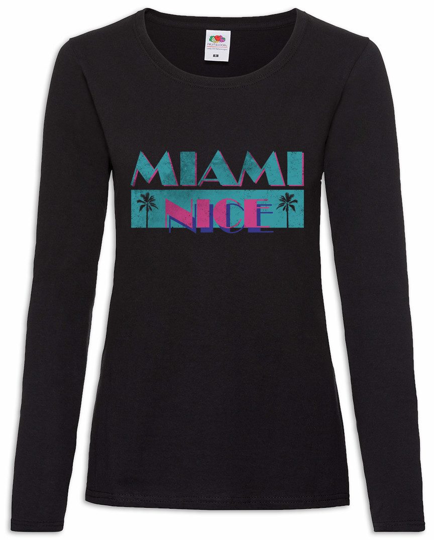 Urban Backwoods Langarmshirt Miami Nice Damen Langarmshirt USA Florida Holidays Beach Strand Meer (1-tlg) USA Serie Vice Sun