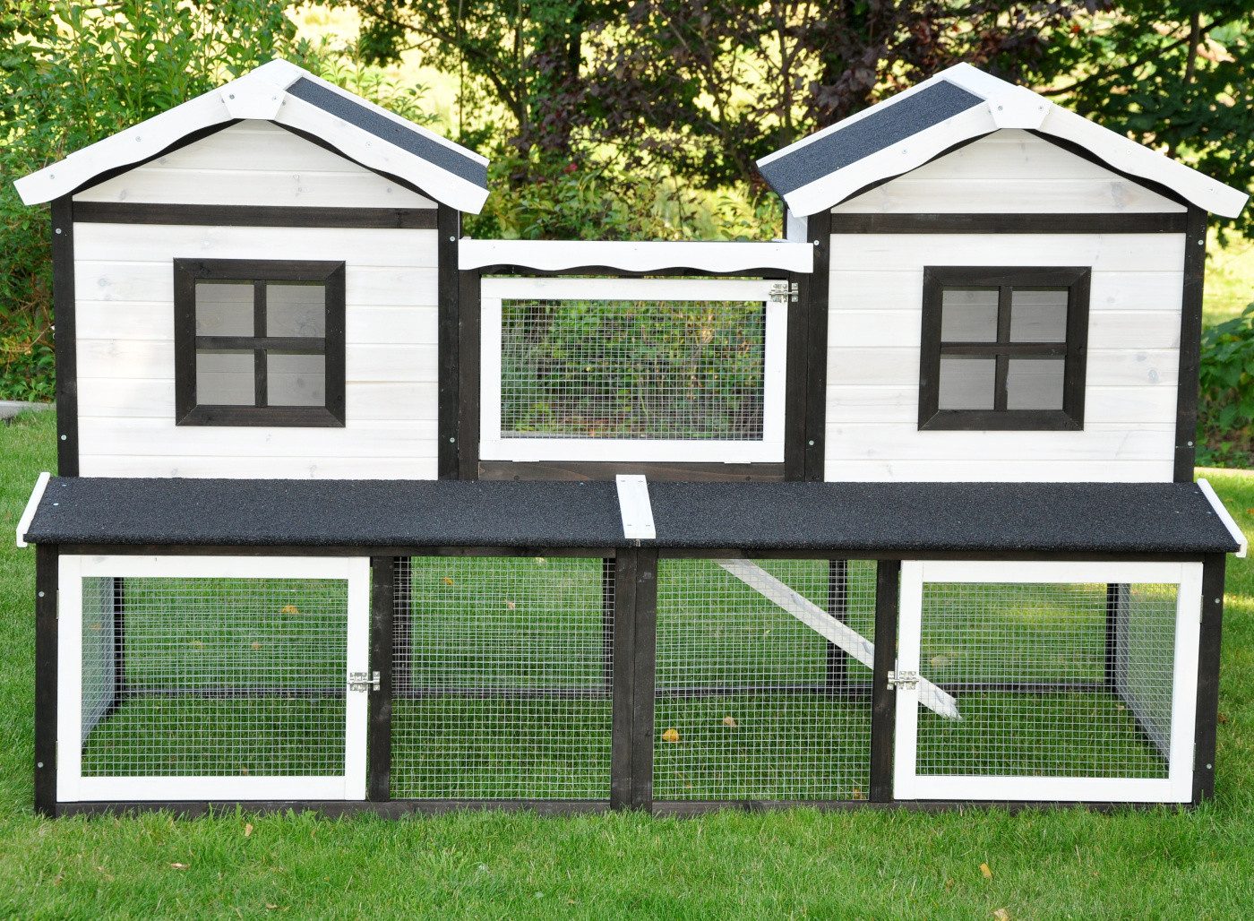 nanook Kleintierkäfig Kleintierstallkombi Fantasie braun weiß