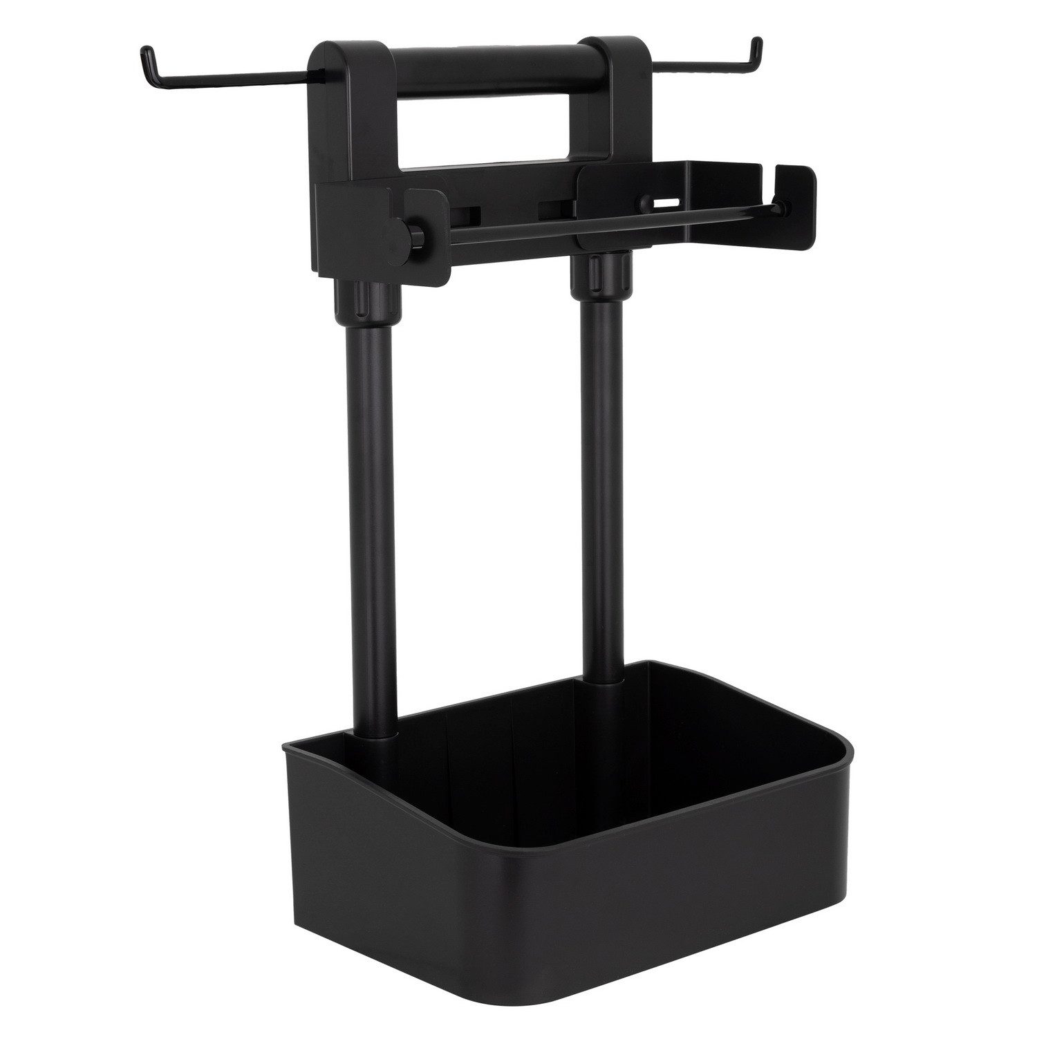 Haushalt International Grillhaken Chefware BBQ Grillbutler für Grillbesteck mit Küchenrollenhalter, einstellbare Haken für Küchenhelfer / Grillzange