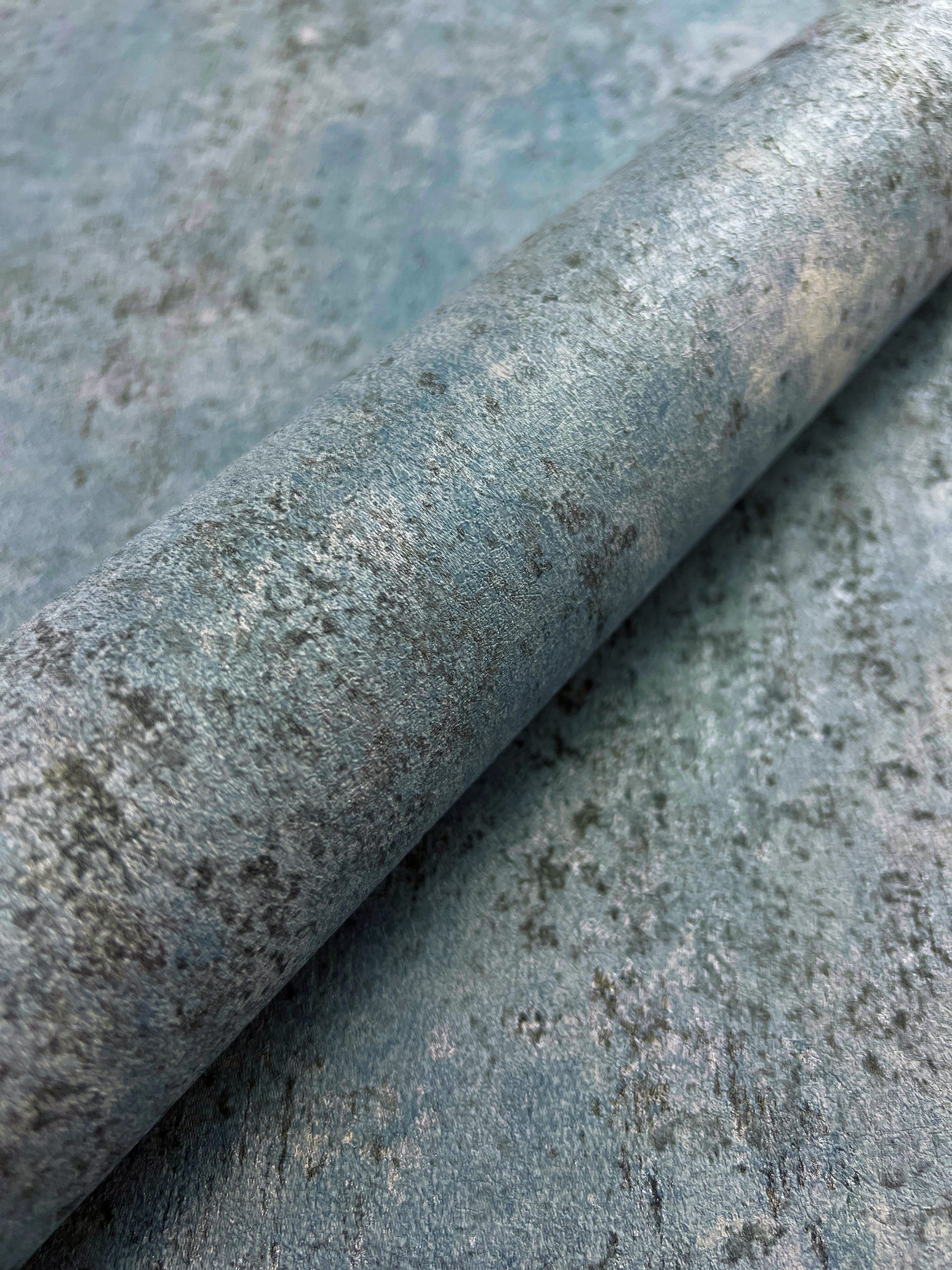 Newroom Vliestapete, Blau Tapete Modern Beton günstig online kaufen