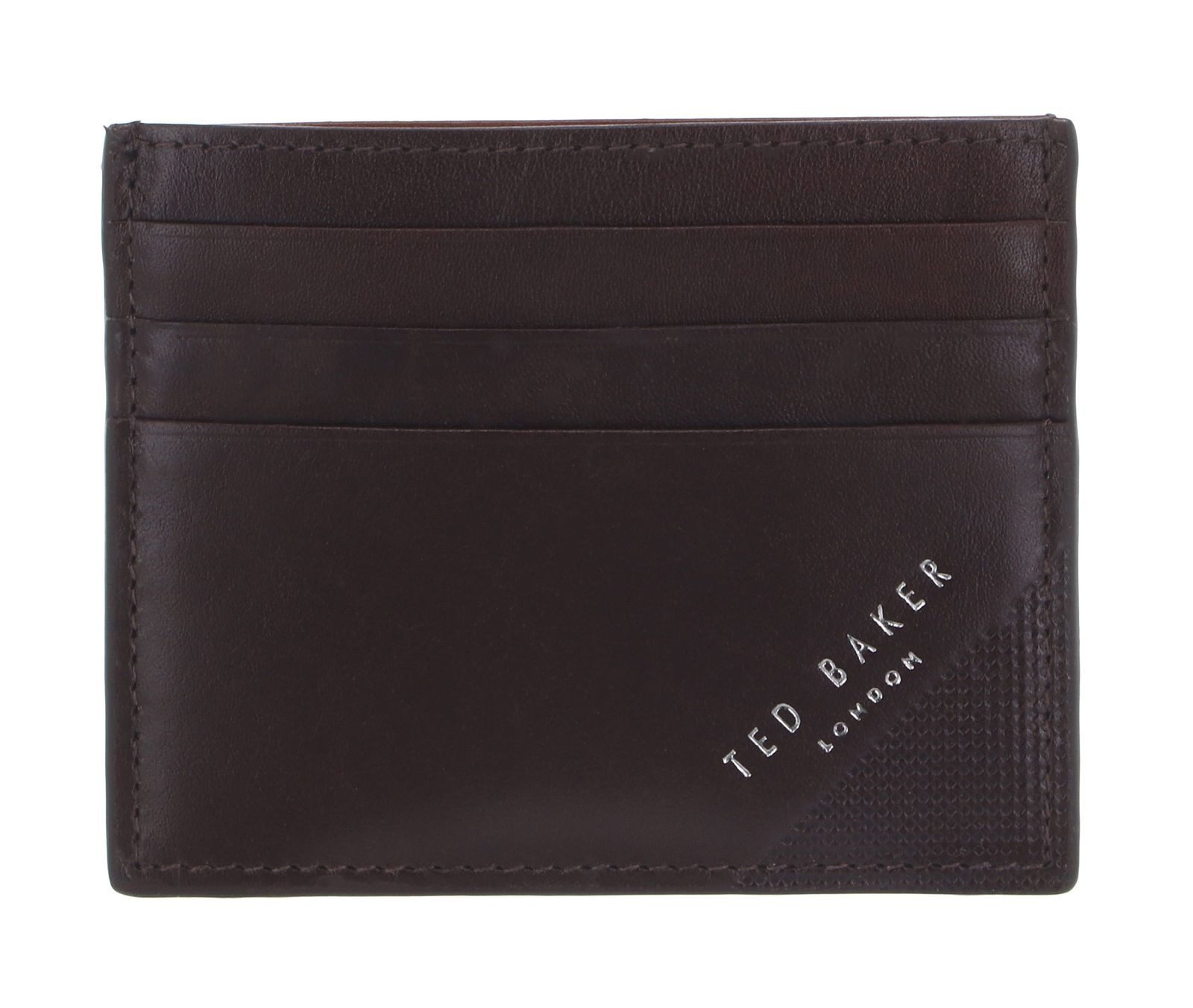 Ted Baker Kartenetui Embossed Corner Leather Cardholder, aus echtem Rindsleder mit RFID-Blocker Schutz