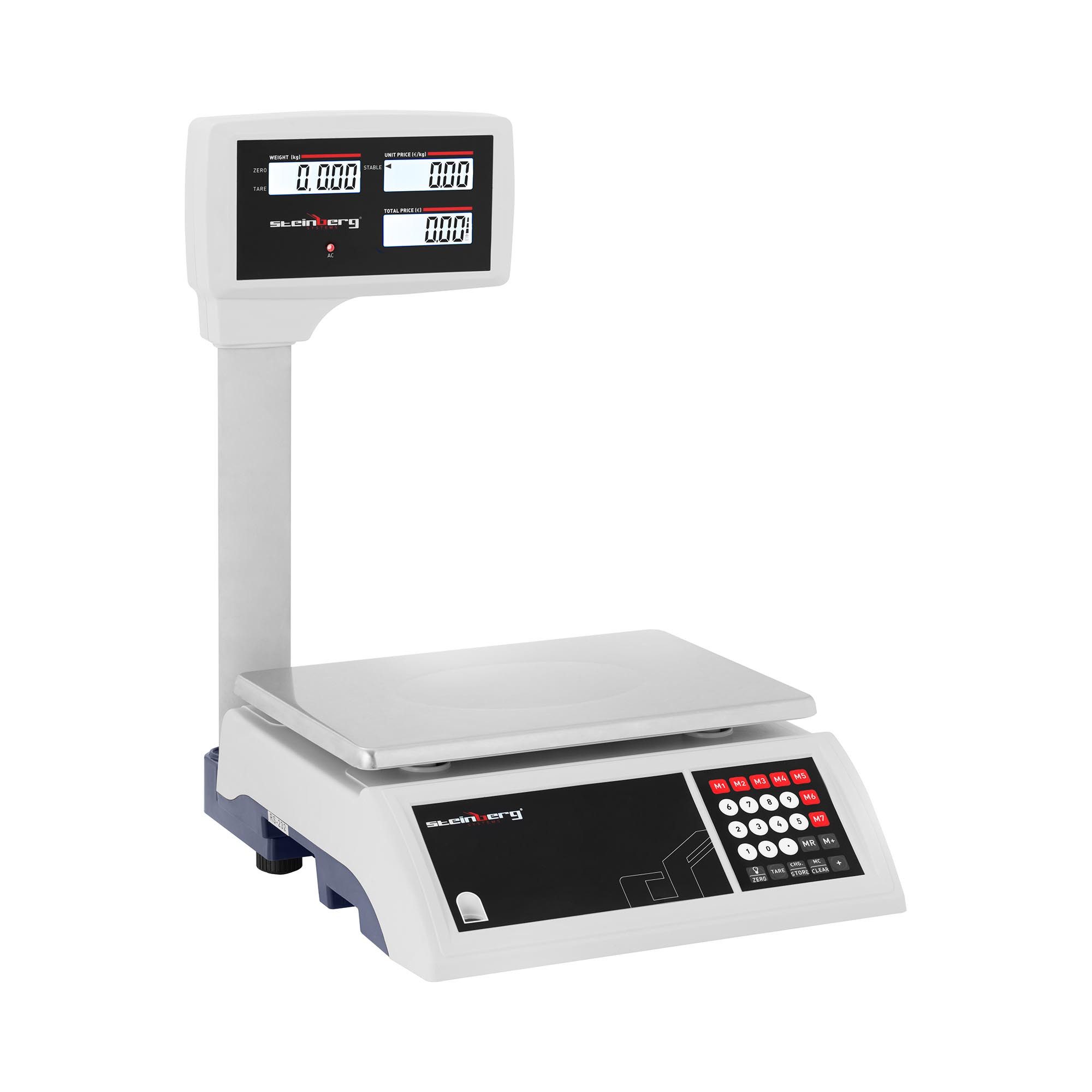 Steinberg Systems Präzisionswaage Kontrollwaage 30 kg/ 5 g Hochanzeige Preisrechenwaage Ladenwaage Markt