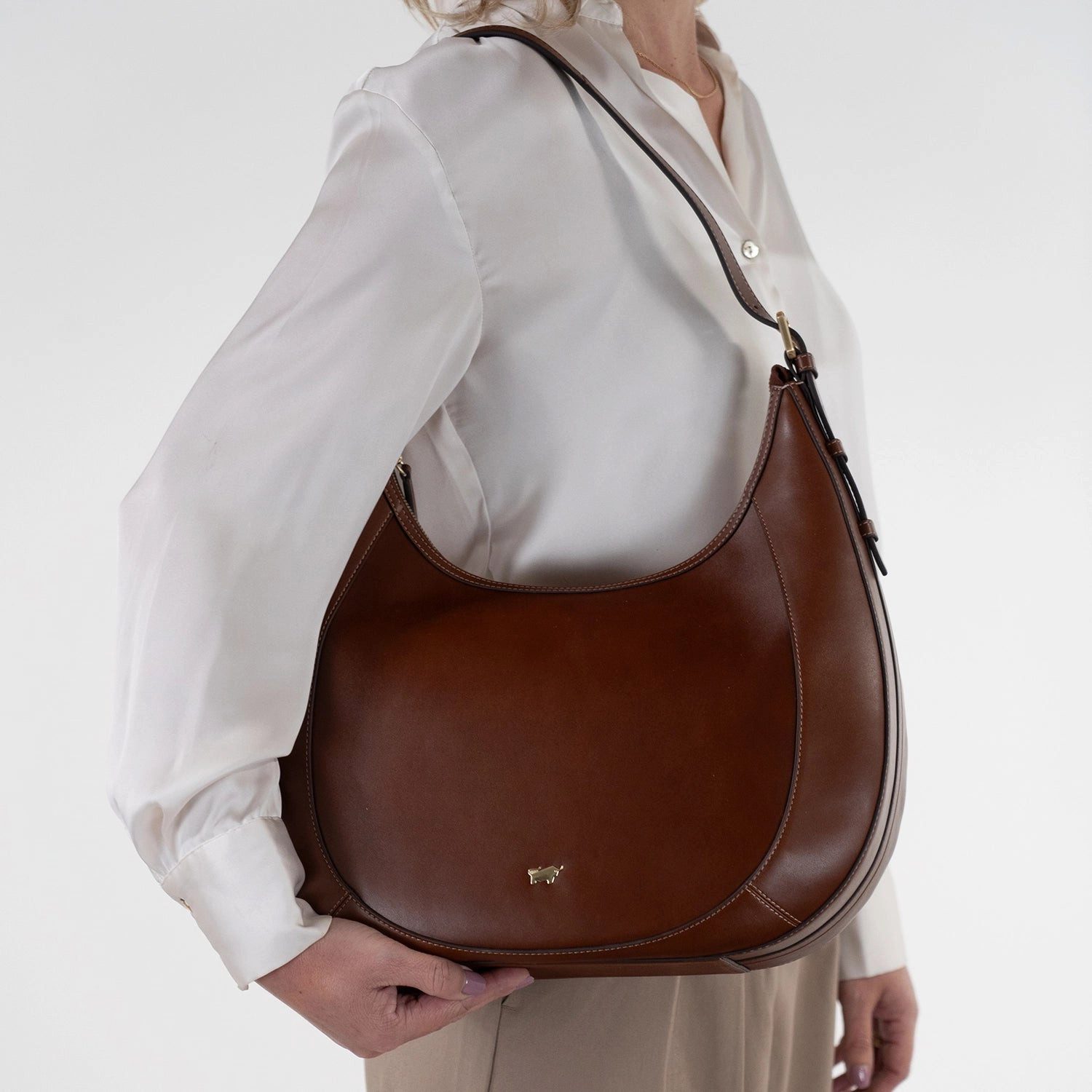 Braun Büffel Handtasche ALICE Hobo Bag M cognac