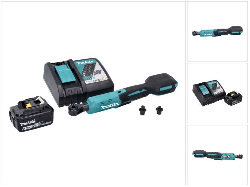Makita Umschaltknarre DWR 180 RG1 Akku Ratschenschrauber 18 V 47,5 Nm 1/4" 3/8" + 1x Akku