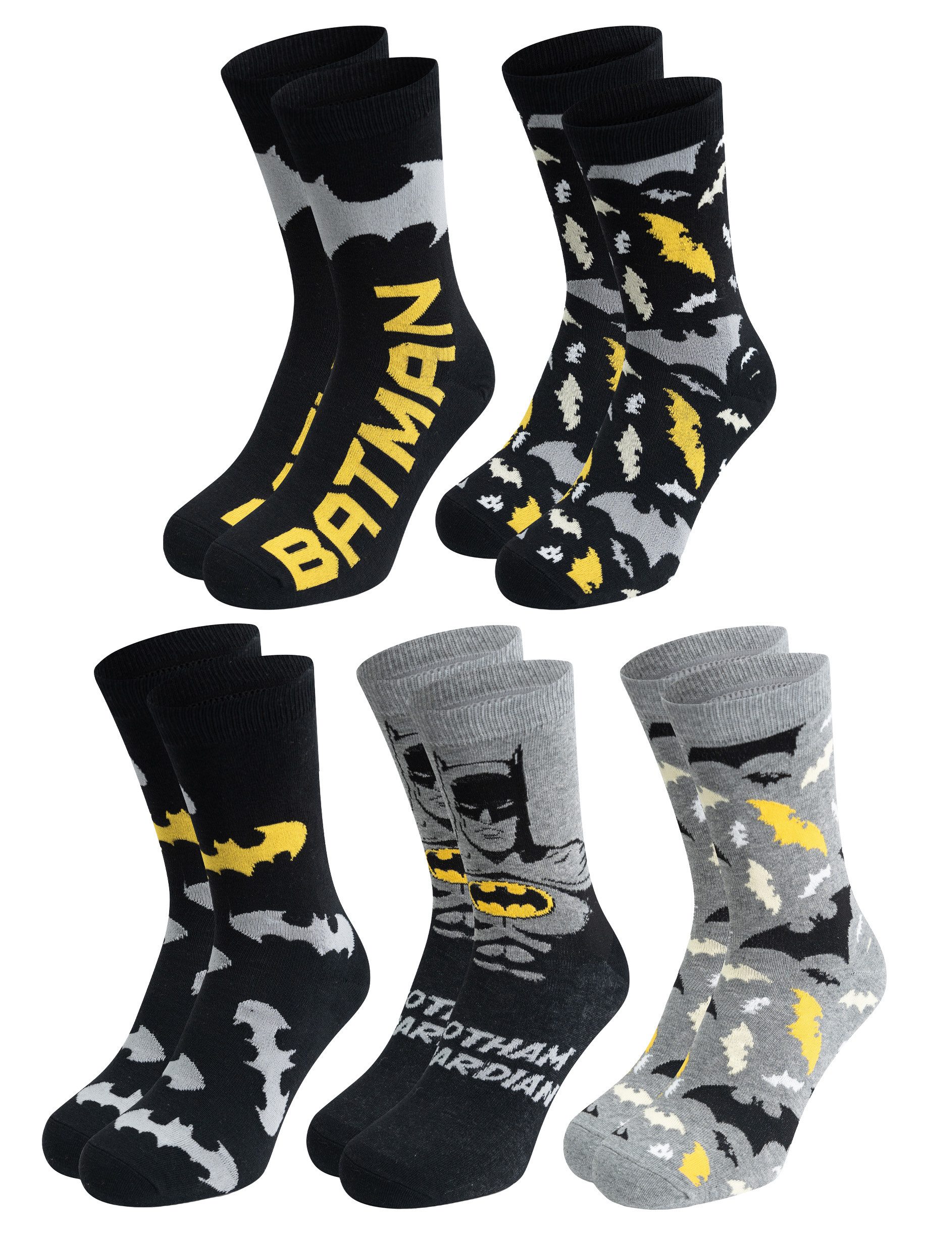 United Labels® Носки DC Comics Batman Носки Sneaker Strümpfe (5er Pack) 40-45