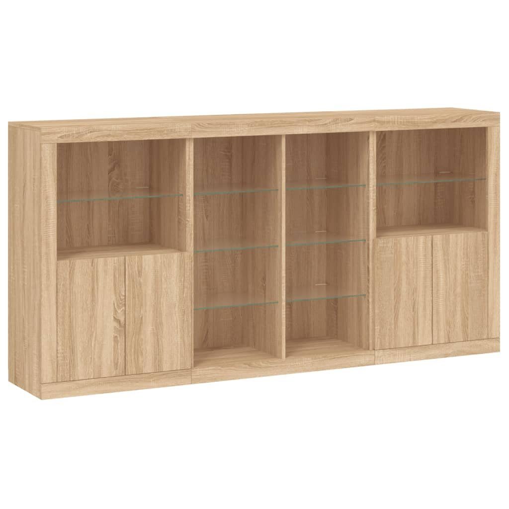 vidaXL Sideboard Sideboard mit LED-Leuchten Sonoma-Eiche günstig online kaufen