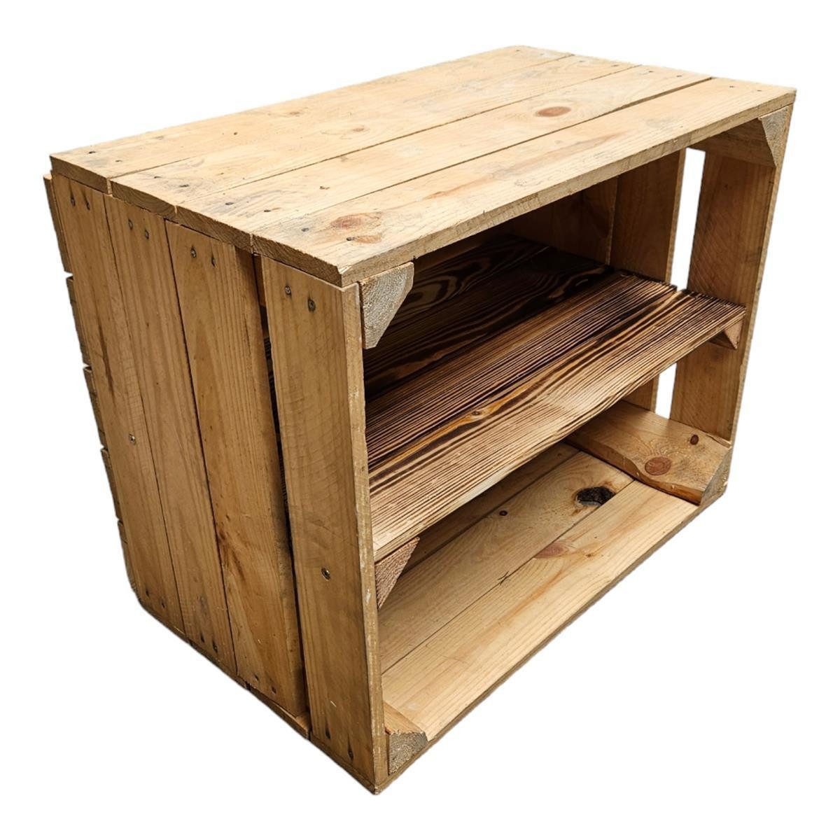 Teramico Holzkiste Holzkiste Obstkiste Vintage 50x40x30cm Boden Lang, Vintage Obstkiste
