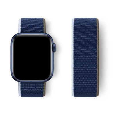 SmartUP Smartwatch-Armband Für Apple Watch 9 8 7 6 5 4 3 2 1 SE Nylon Sport Ersatz Band Loop, Atmungsaktiv, Schweißresistent, stufenlos einstellbar