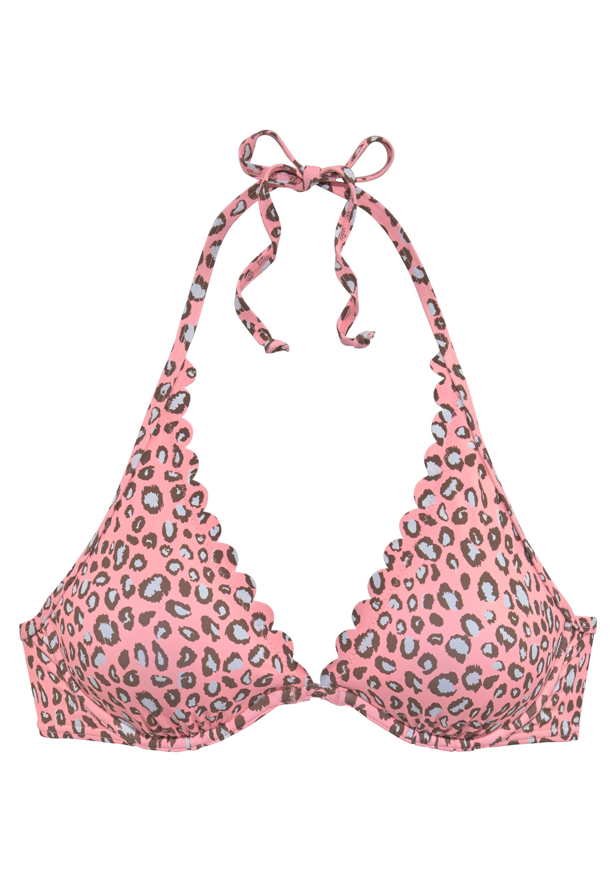 LASCANA Bügel-Bikini-Top Mae, farbenfroher Animalprint, herausnehmbare günstig online kaufen