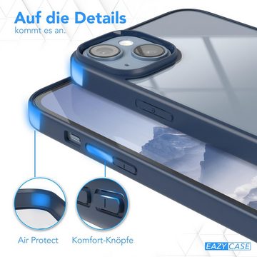 EAZY CASE Handyhülle Bumper Case für Apple iPhone 14 Plus 6,7 Zoll, Handyhülle Dünn mit Kameraschutz Hybrid Handyhülle Rand Nacht Blau