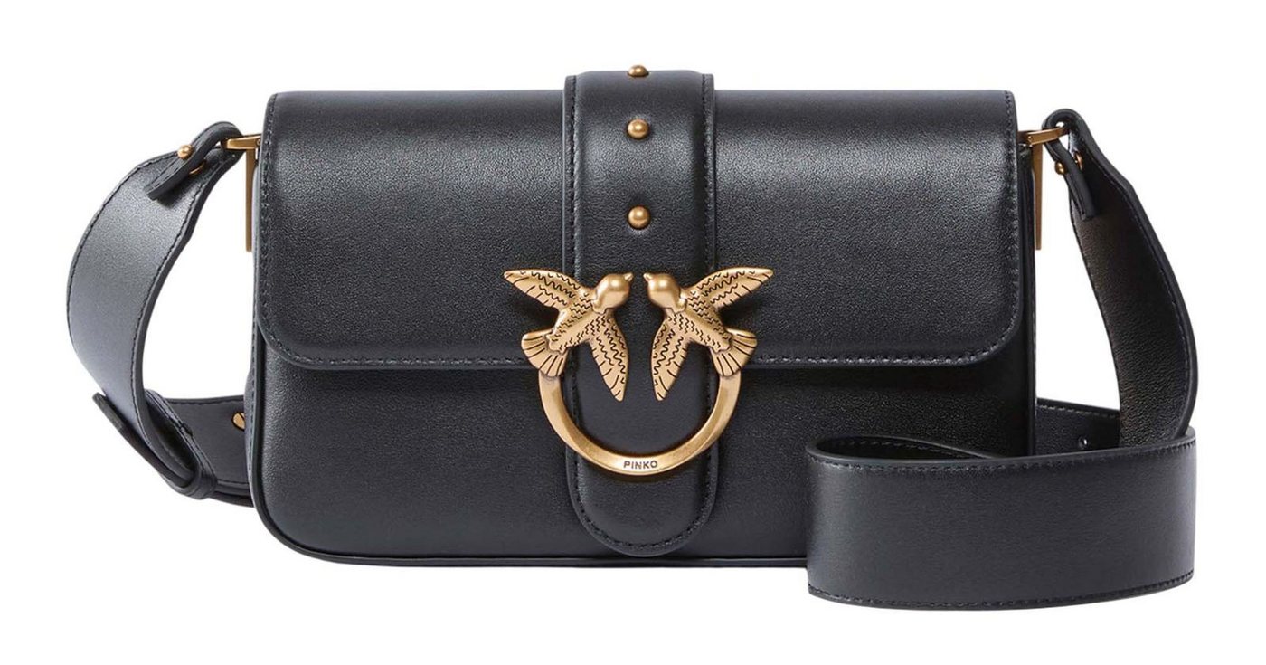PINKO Umhängetasche Mini Slouchy FL, aus echtem Rindsleder