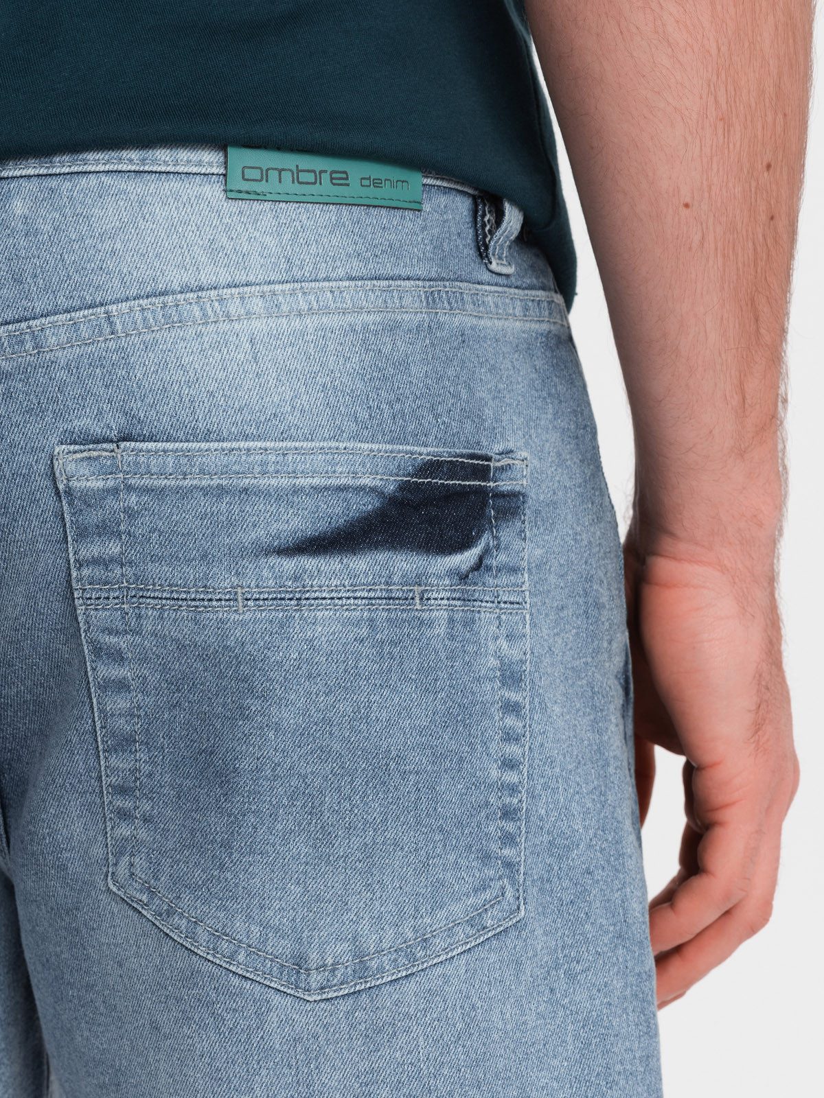 OMBRE Jeansshorts Denim-Shorts für Herren mit dezenten Waschungen