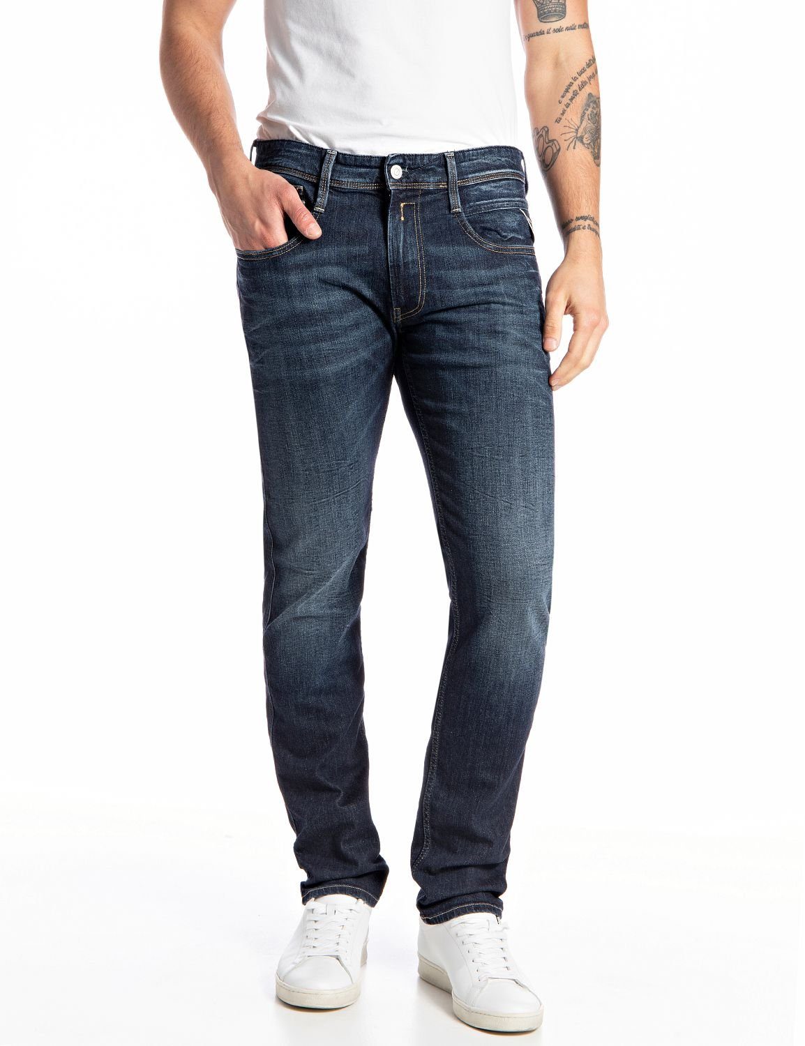 Replay Slim-fit-Jeans ANBASS mit Stretch