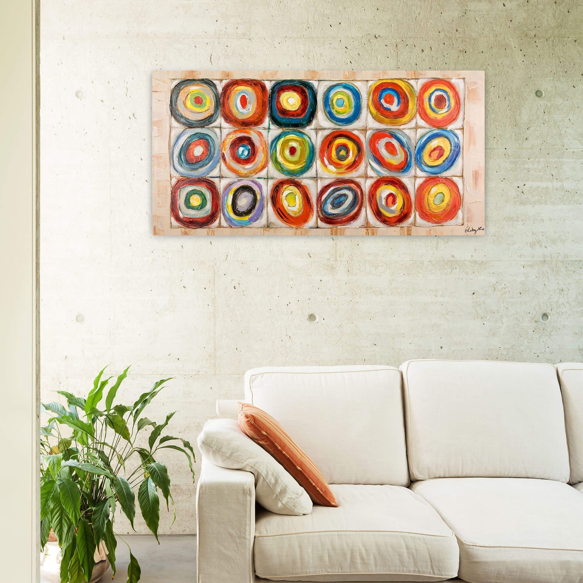 KUNSTLOFT Gemälde Kostbarkeiten 100% Leinwandbild Wohnzimmer Wandbild cm, 120x60 HANDGEMALT
