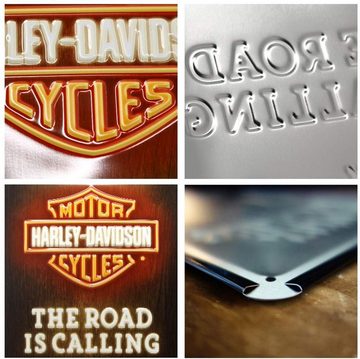 Nostalgic-Art Metallschild Blechschild 20 x 30cm - Harley-Davidson - Road Is Calling