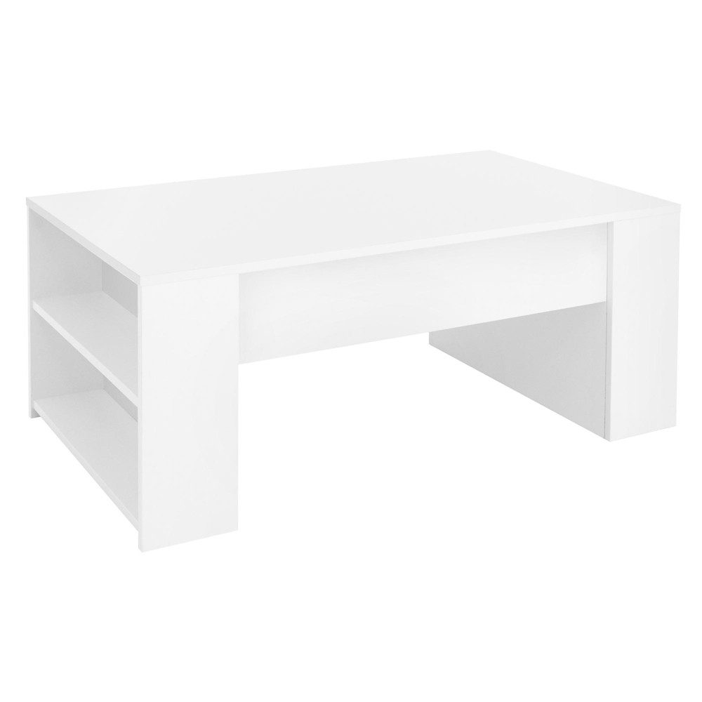ML-DESIGN Couchtisch Geräumiger Wohnzimmertisch mit Stauraum Holz Beistelltisch, Sofatisch mit 2 Fächern an den Seiten, Kaffeetisch Holztisch Tisch