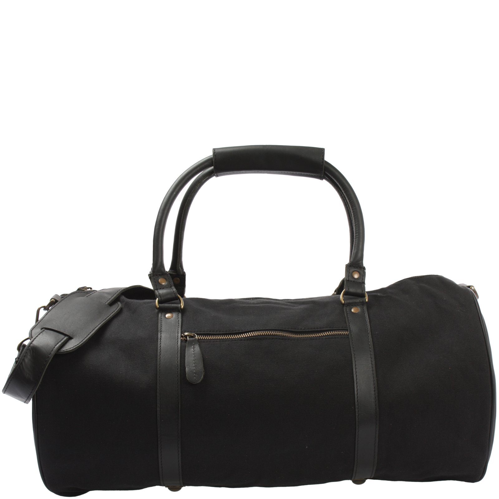 LECONI Небольшие сумки для поездок  Reisetasche Damen & Herren Sporttasche vintage Leder + Canvas LE2004, Gewachster Canvas – Lederapplikationen – 53×28×28 cm
