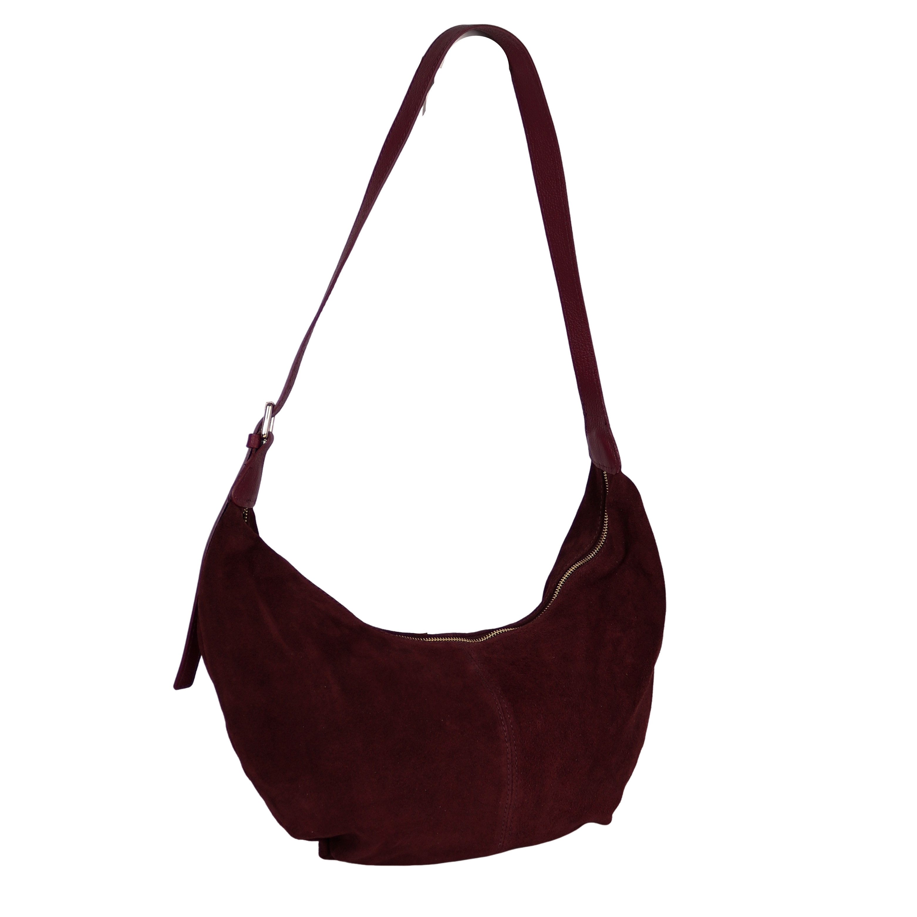 MIRROSI Umhängetasche Damen Crossbody Bag, Wildleder Echtleder Made In Ital günstig online kaufen