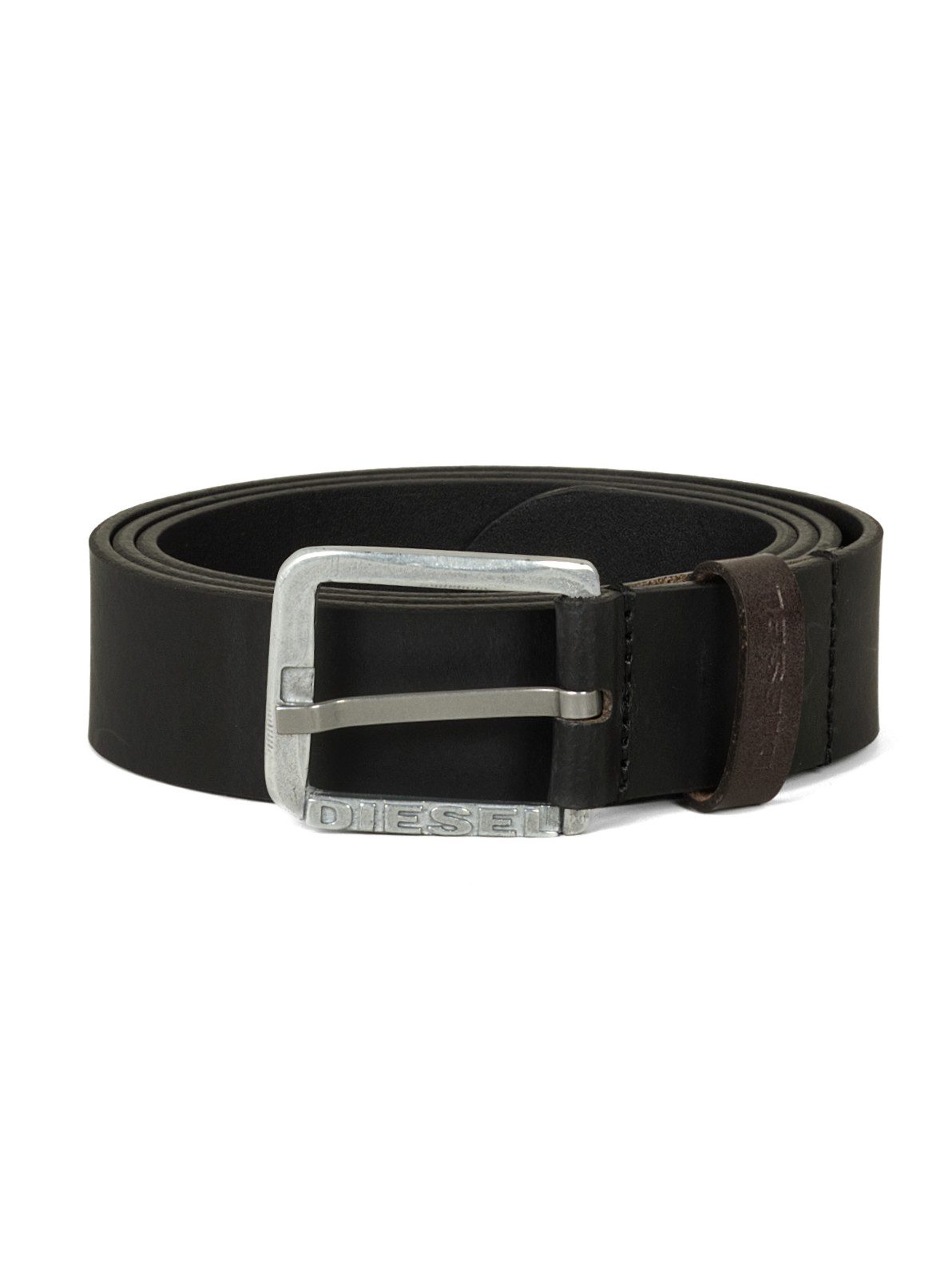 Diesel Ledergürtel 3,5 cm breit mit Metallverschluss - LOGO B-BASIC BELT