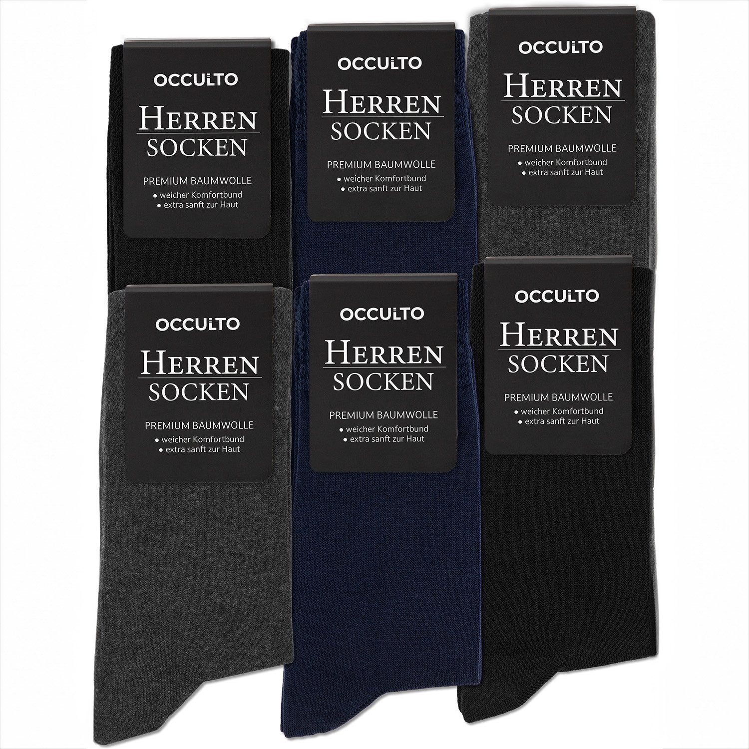 OCCULTO Businesssocken Herren Business Socken 6er Pack, 12er Pack (Modell: günstig online kaufen