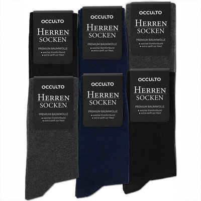 OCCULTO Businesssocken Herren Socken 6er Pack (Modell: Jordan) (6-Paar)