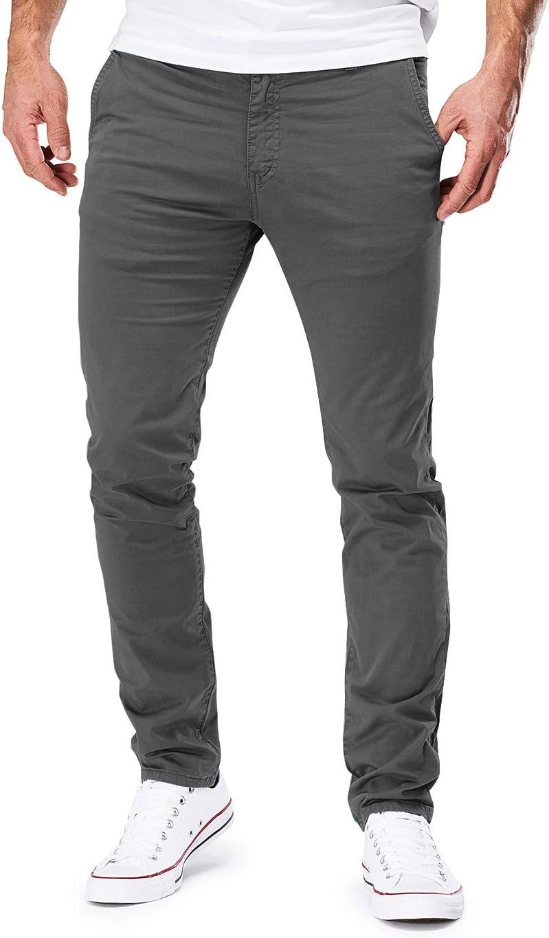Chinos MERISH 401 Herren Chinohose Hose Slim fit Stretch 34-30 Grau