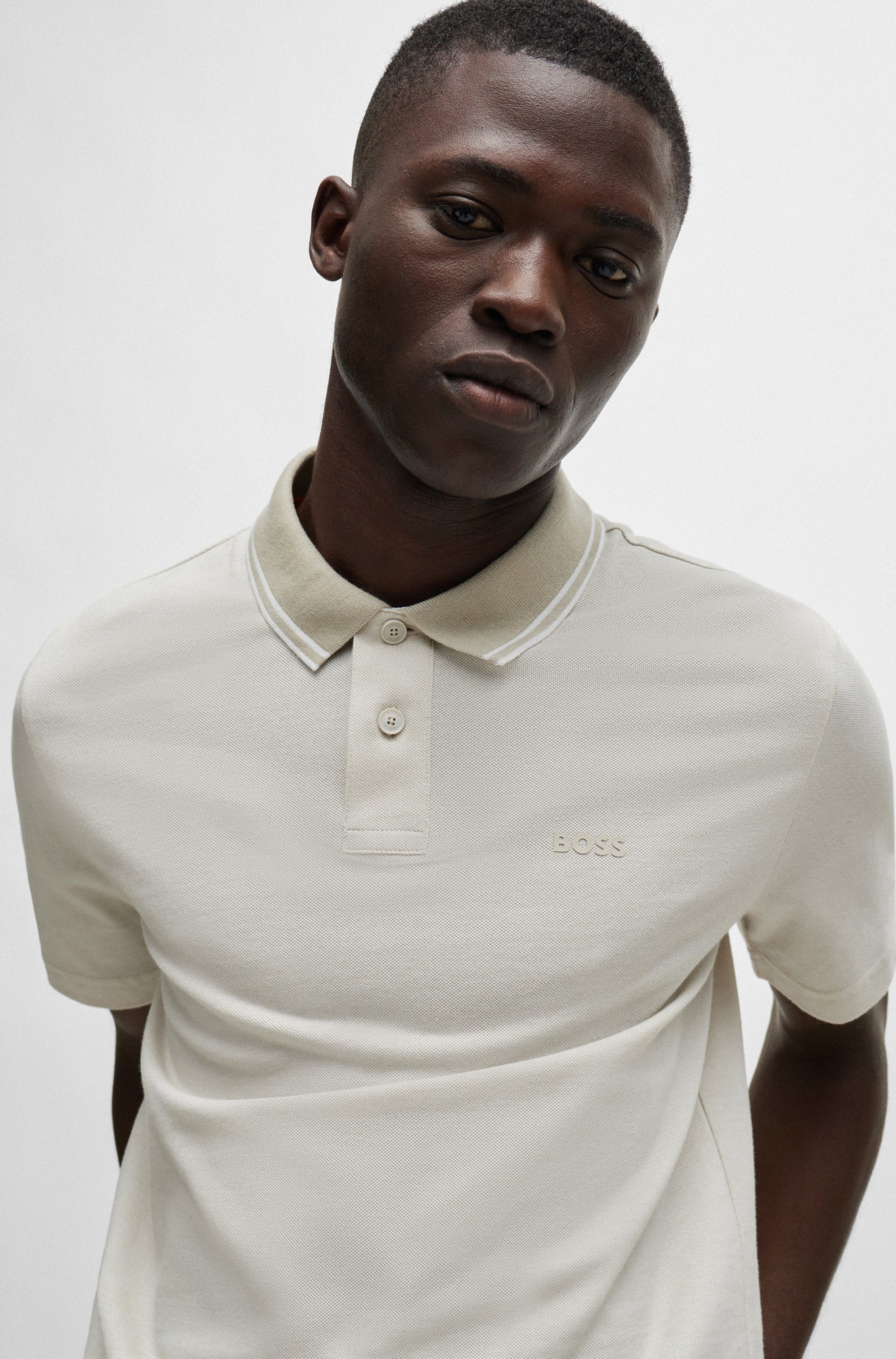 BOSS ORANGE Poloshirt PeoxfordNew mit Polokragen