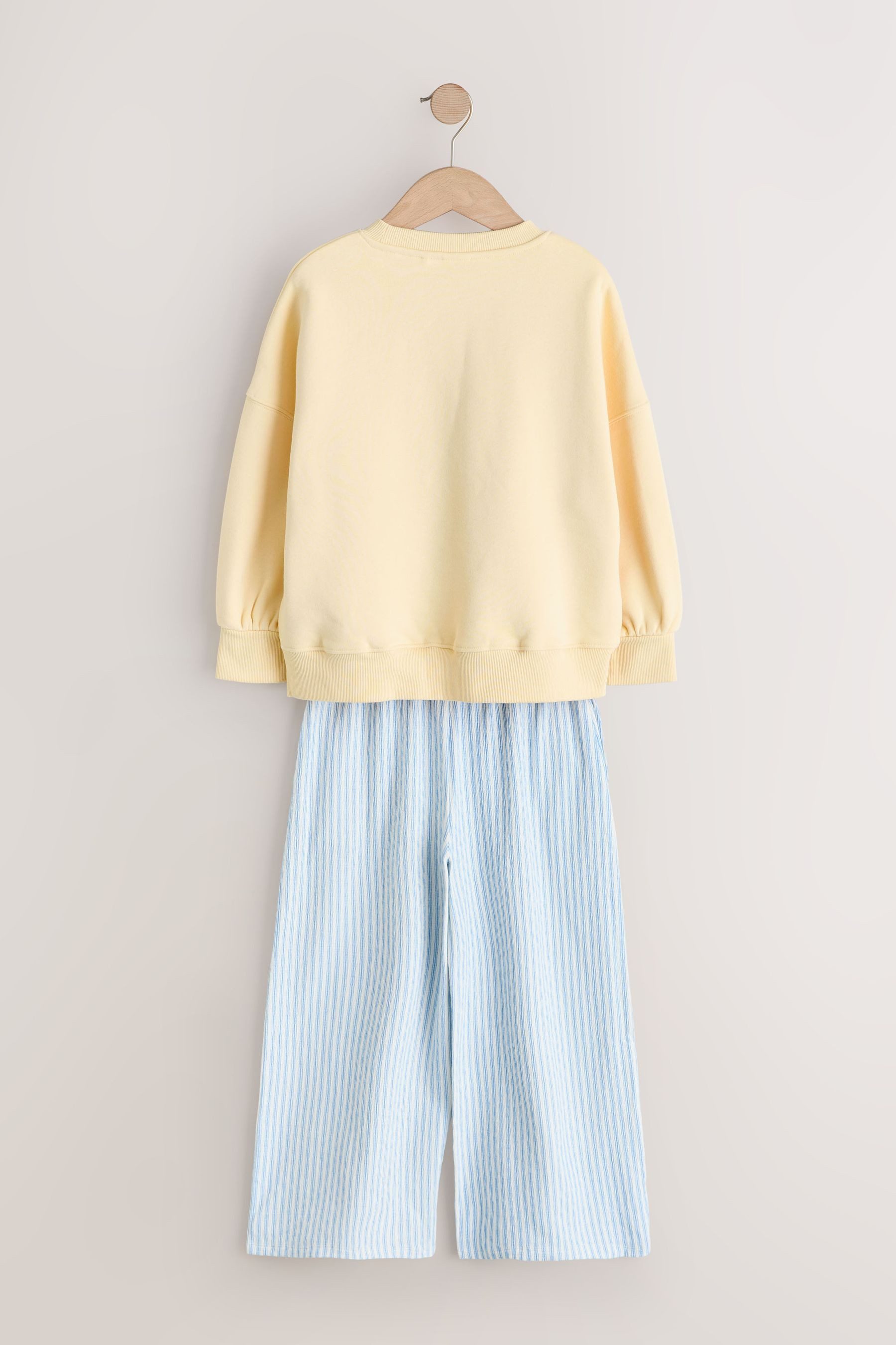 Next Top & Leggings Sweatshirt und Hose mit weitem Bein im Set (2-tlg)