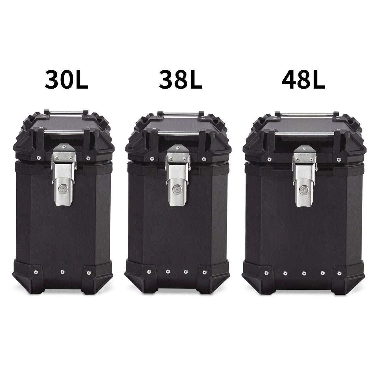 Bagtecs Koffer Set Motorrad Alukoffer 2x48 Liter Seitenkoffer # XW48 schwarz