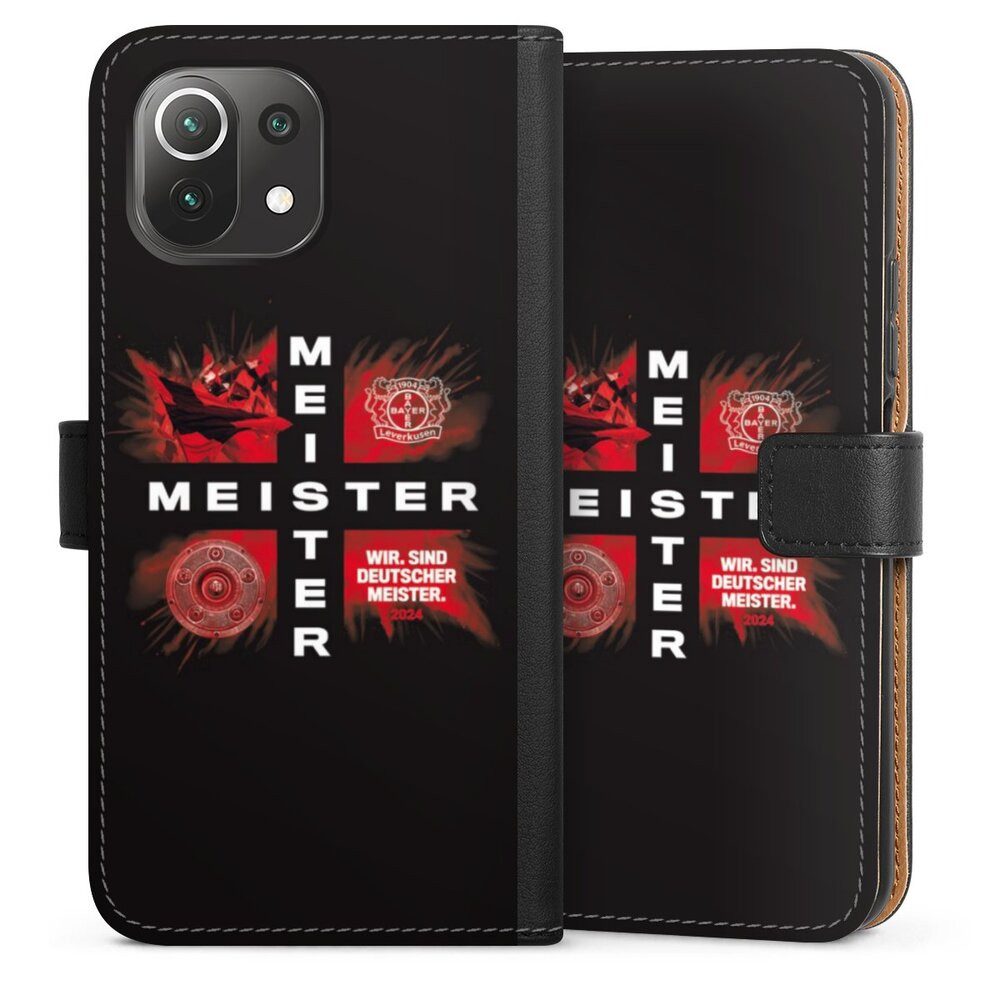 DeinDesign Handyhülle Bayer 04 Leverkusen Meister Offizielles Lizenzprodukt, Xiaomi Mi 11 Lite 5G Hülle Handy Flip Case Wallet Cover