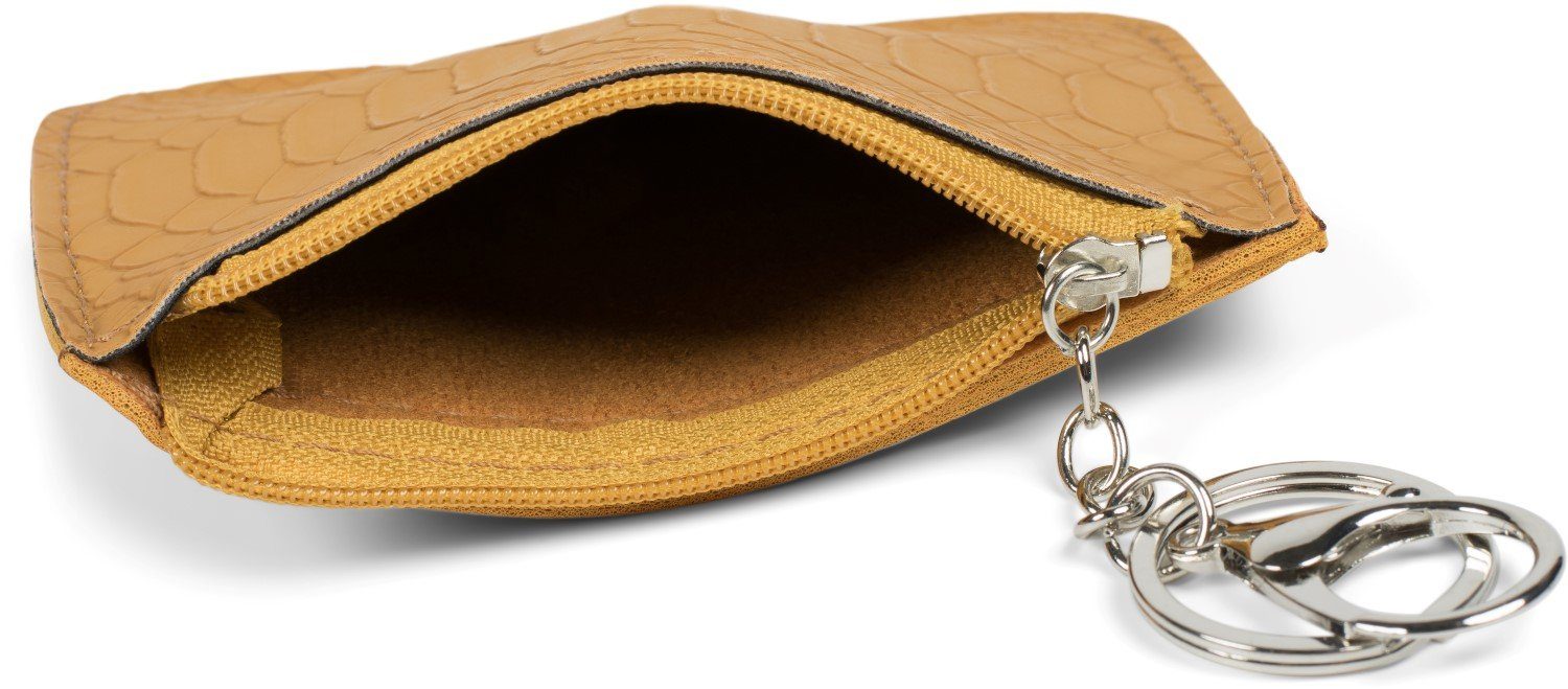 styleBREAKER Schlüsseltasche (1-tlg), Schlüsselmäppchen mit Schlangen Camel Muster