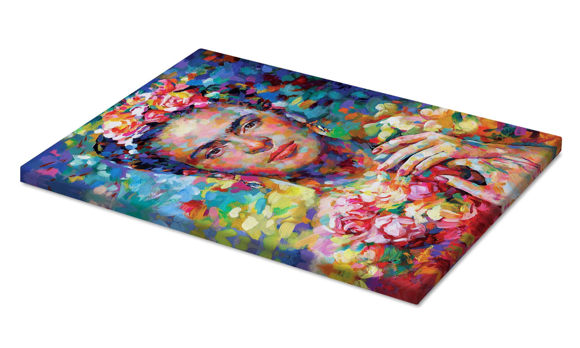 Posterlounge Wandbild Frida Kahlo Farbenfroh, Leon Devenice, erhältlich als Poster, Leinwandbild, Wandsticker oder Acrylglasbild