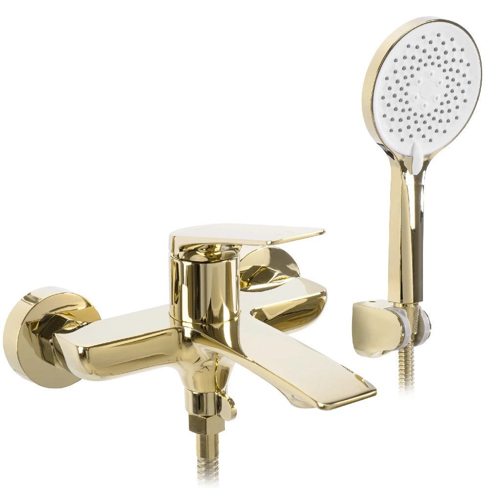 wohnwerk.idee Wannenarmatur Badewannenarmatur Gold Schwarz Matt günstig online kaufen