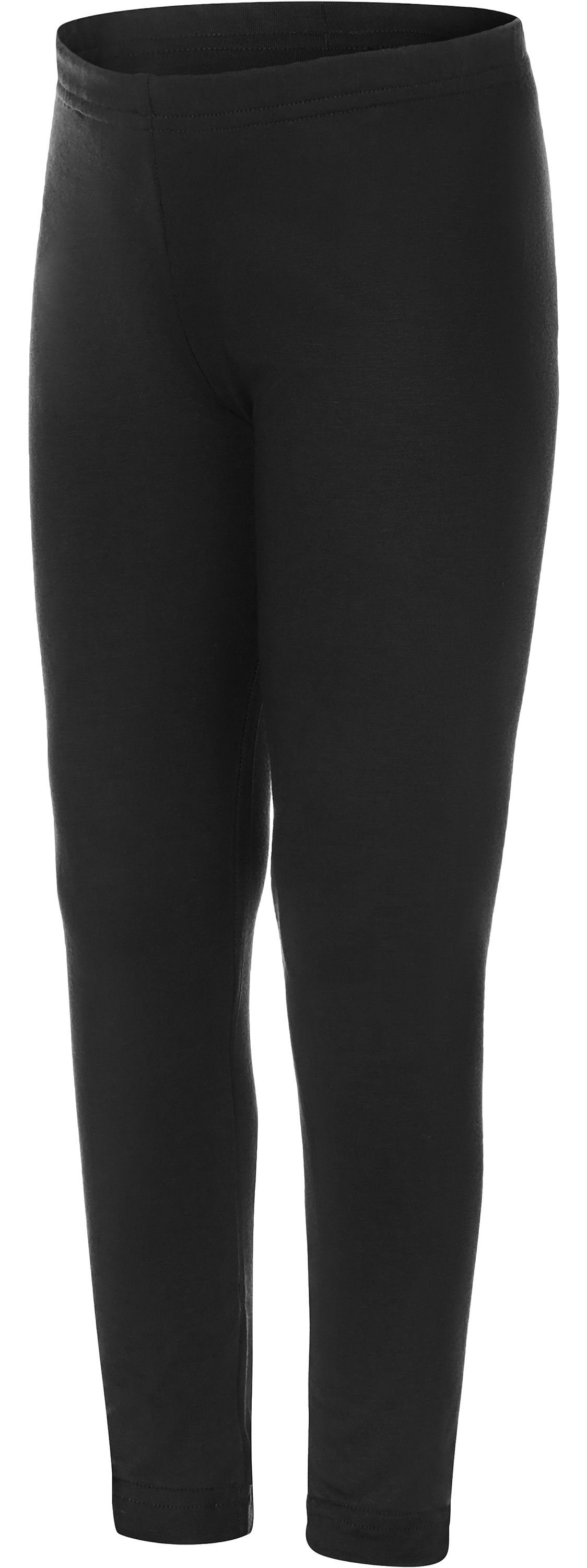 aus Lange Bund Schwarz Mädchen Merry Style Leggings Leggings elastischer (1-tlg) MS10-225 Baumwolle