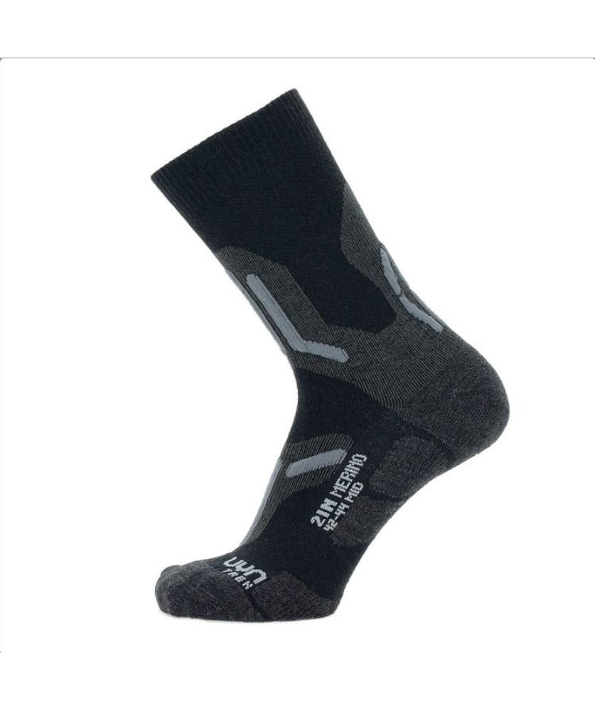UYN Wandersocken Merino 2in Mid grau/schwarz günstig online kaufen