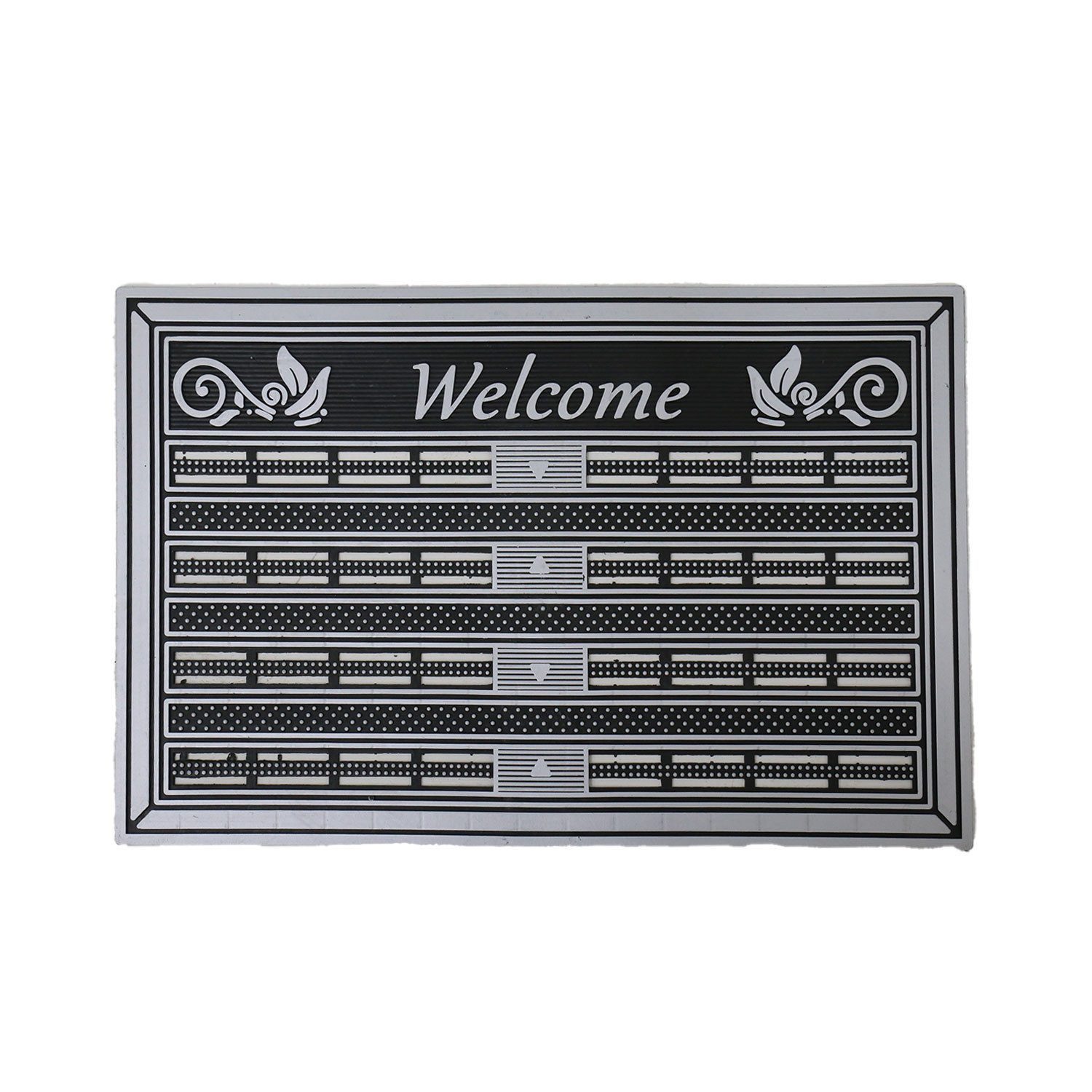 Vimoda Fußmatte Eingangstürmatte, Außen & Innen Gummi Schmutzfänger für Haustür, Rechteckig, Höhe: 12 mm, Fußabtreter Gummimatte wasserdicht Vinylteppich PVC, Terrasse Balkon