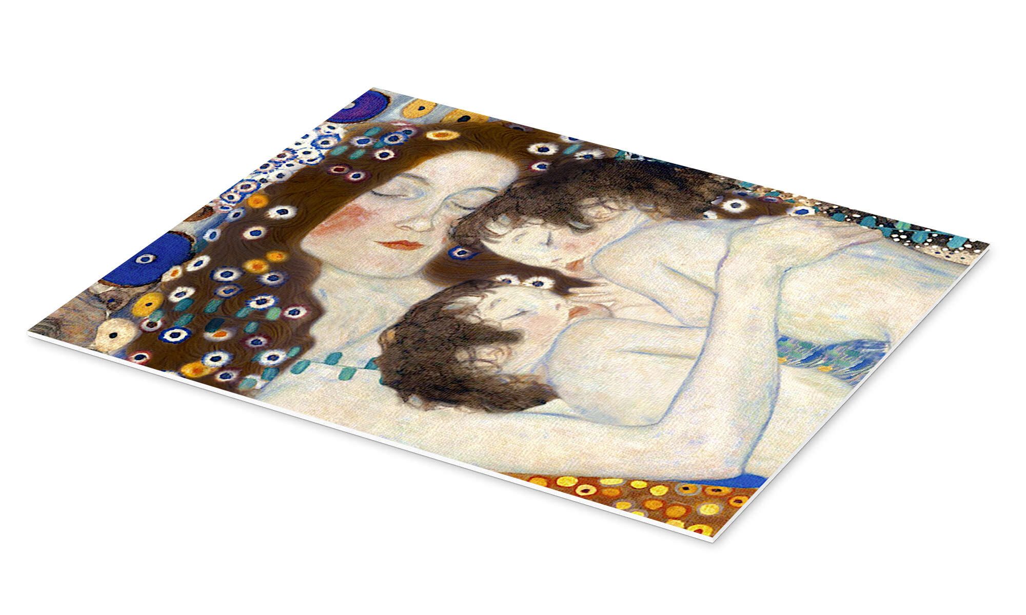 Posterlounge Wandbild Mutter und Zwillinge IV, Gustav Klimt, erhältlich als Poster, Leinwandbild, Wandsticker oder Acrylglasbild
