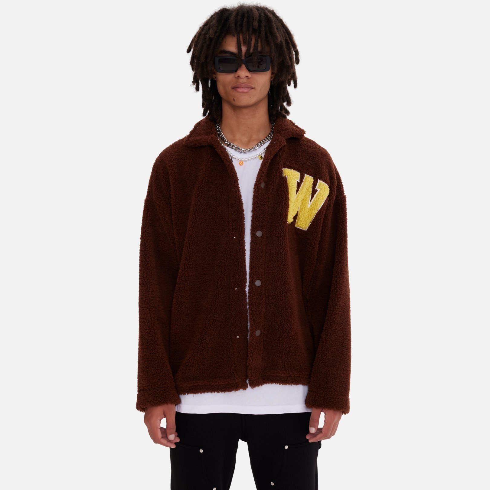 COFI Casuals Winterjacke Oversize Jacke Teddy W Shirt für Herren Teddyfell Winterjacke warm