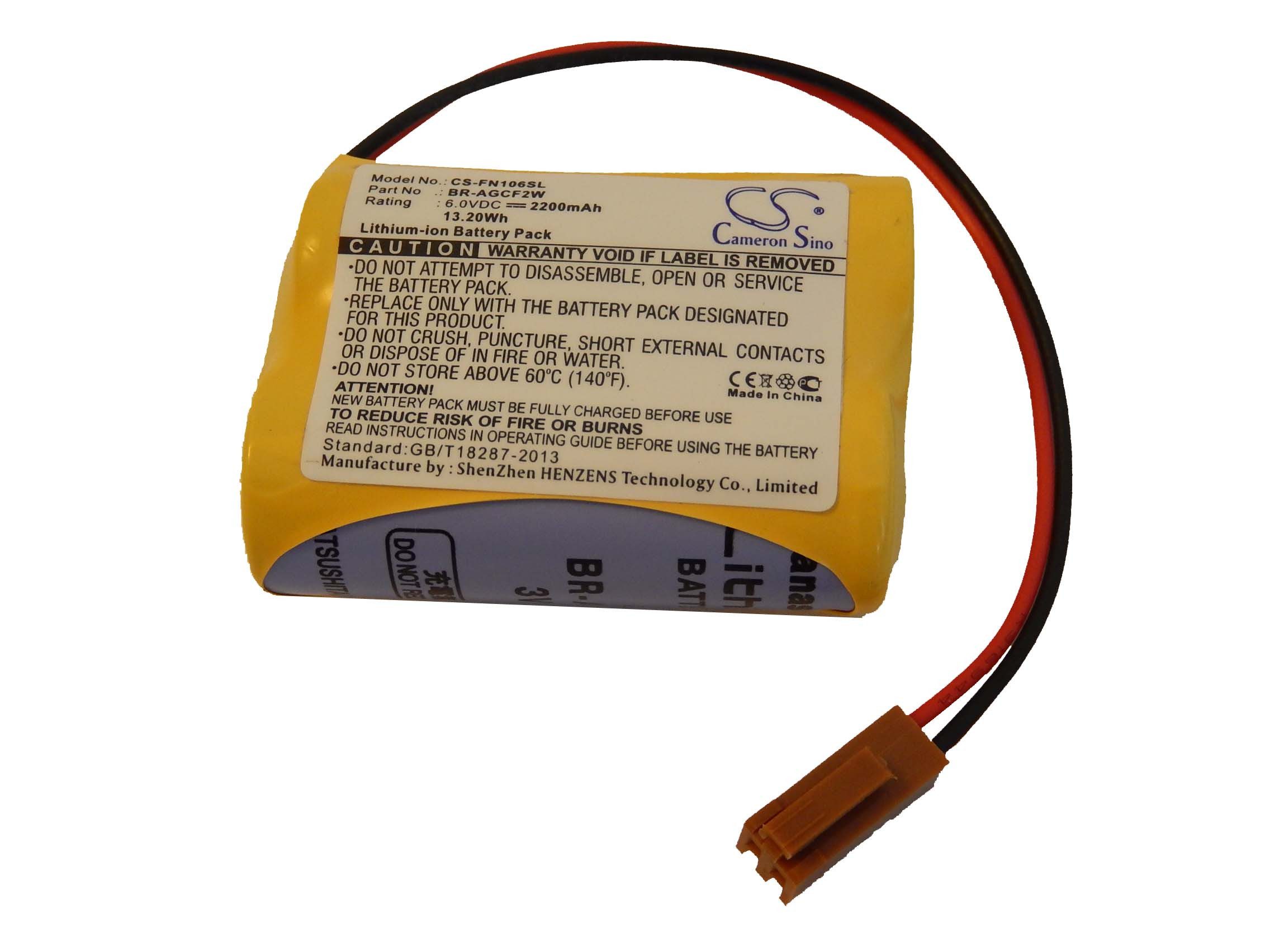 vhbw Batterie, (6 V), Ersatz für Baugleiche Originalteilebezeichnung Ge Fanuc BR-ACF2P, BR-AGCF2P für | Batterien
