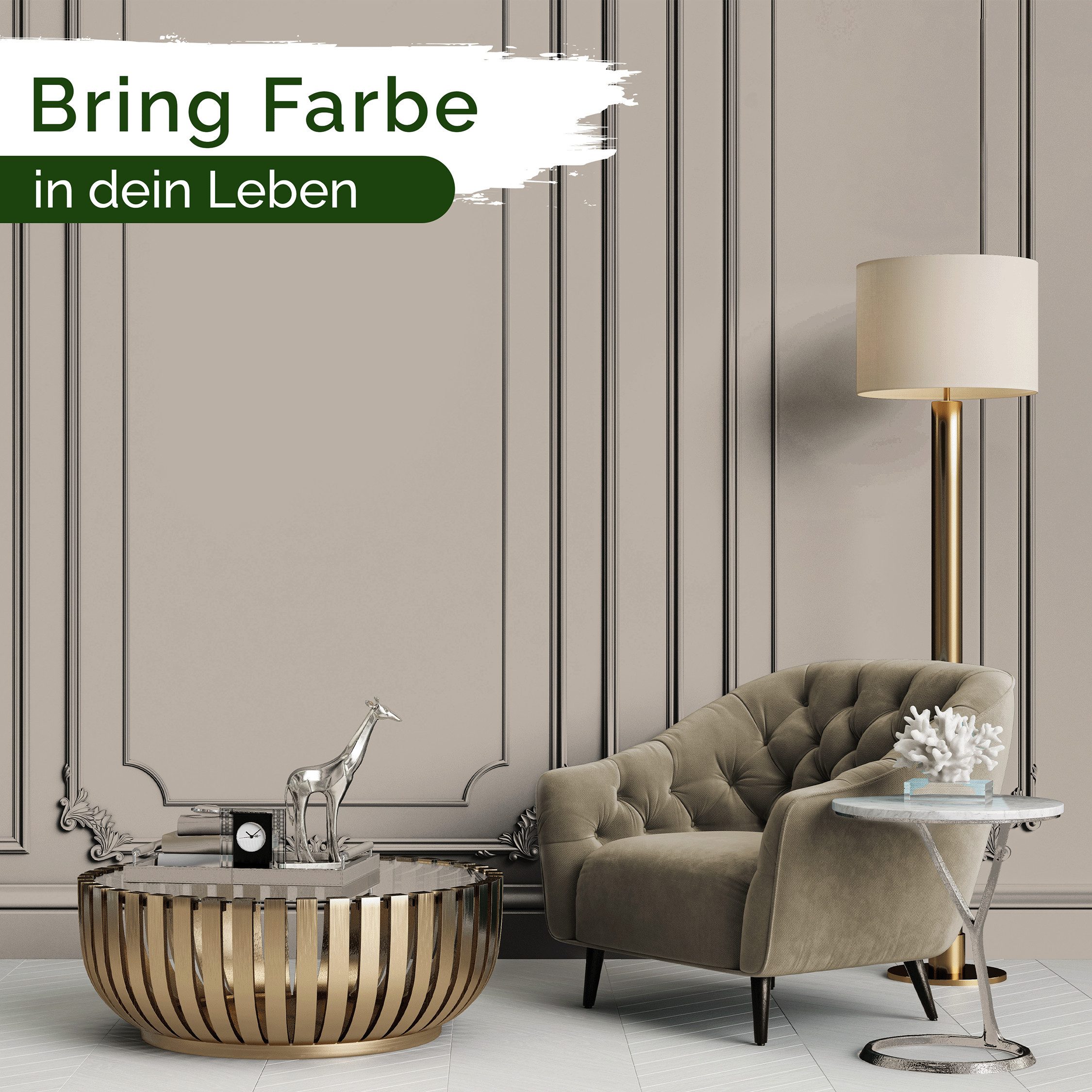 Veluxis Wandfarbe Veluxis® Wandfarbe Universal, Deckkraft-Klasse 1, Streifenfrei, tropfarm & VOC-frei
