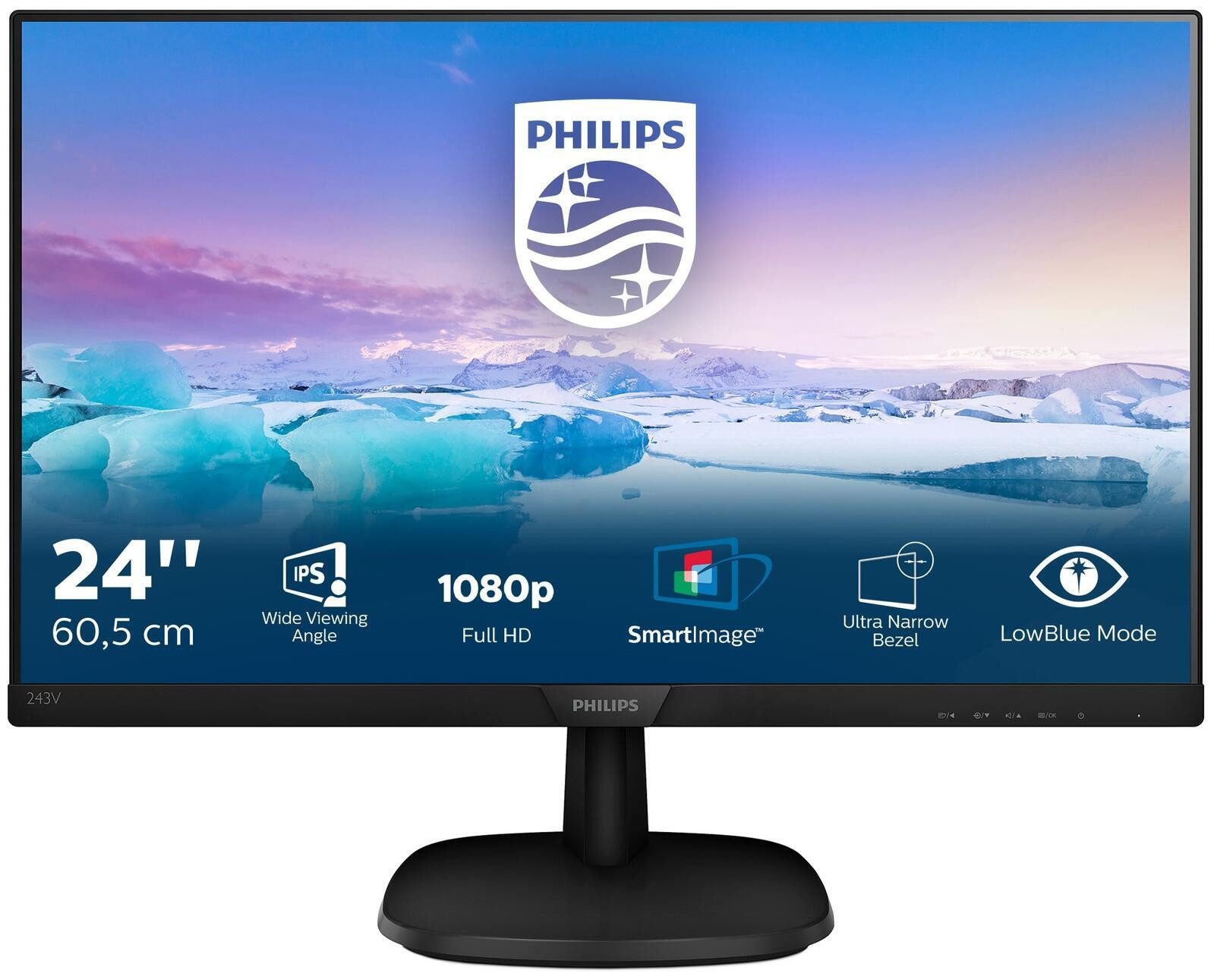 Philips Philips 243V7QJABF/00 LCD-Monitor (1920 x 1080, 5 ms Reaktionszeit, IPS Panel)