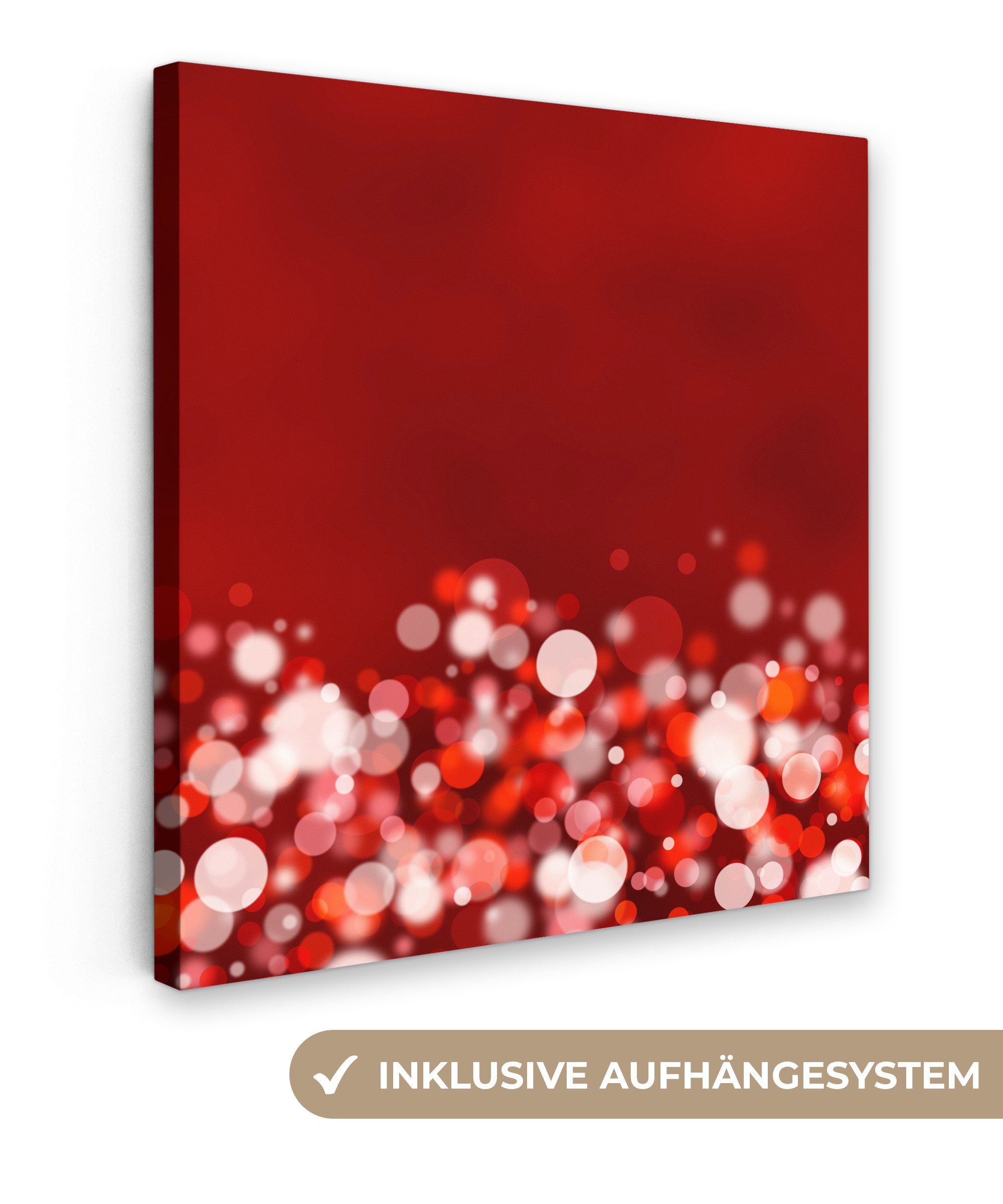 OneMillionCanvasses® Leinwandbild Rot - Design - günstig online kaufen